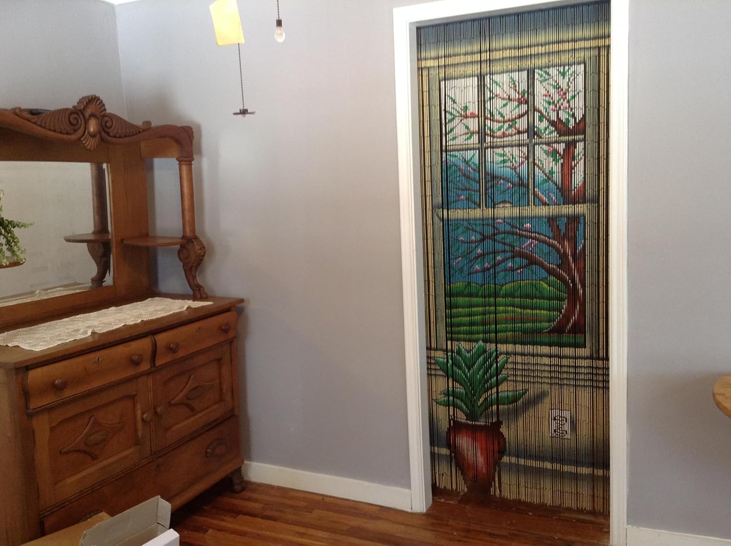Beaded Curtain Real 125 Strand Bamboo Artwork