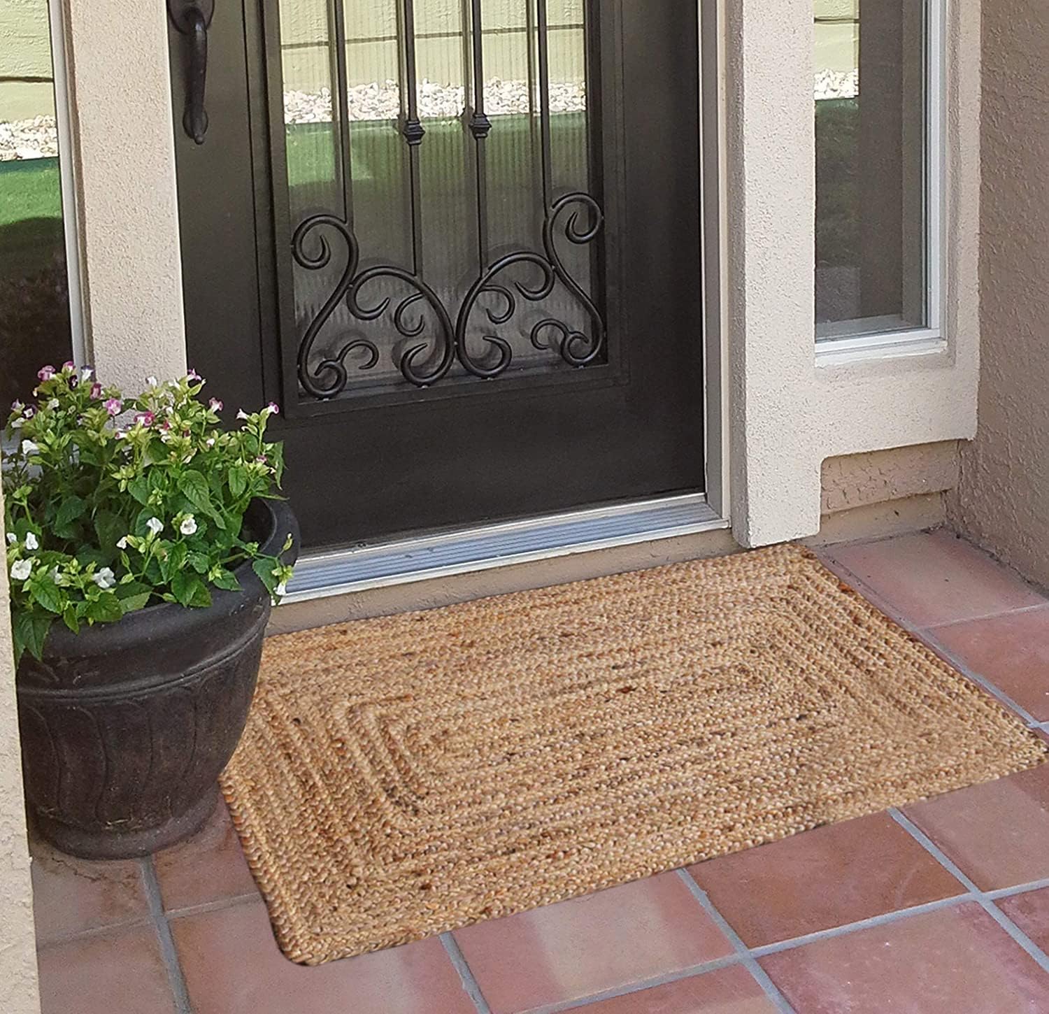FRELISH DECOR Handwoven Jute Area Rug 2x3 Feet