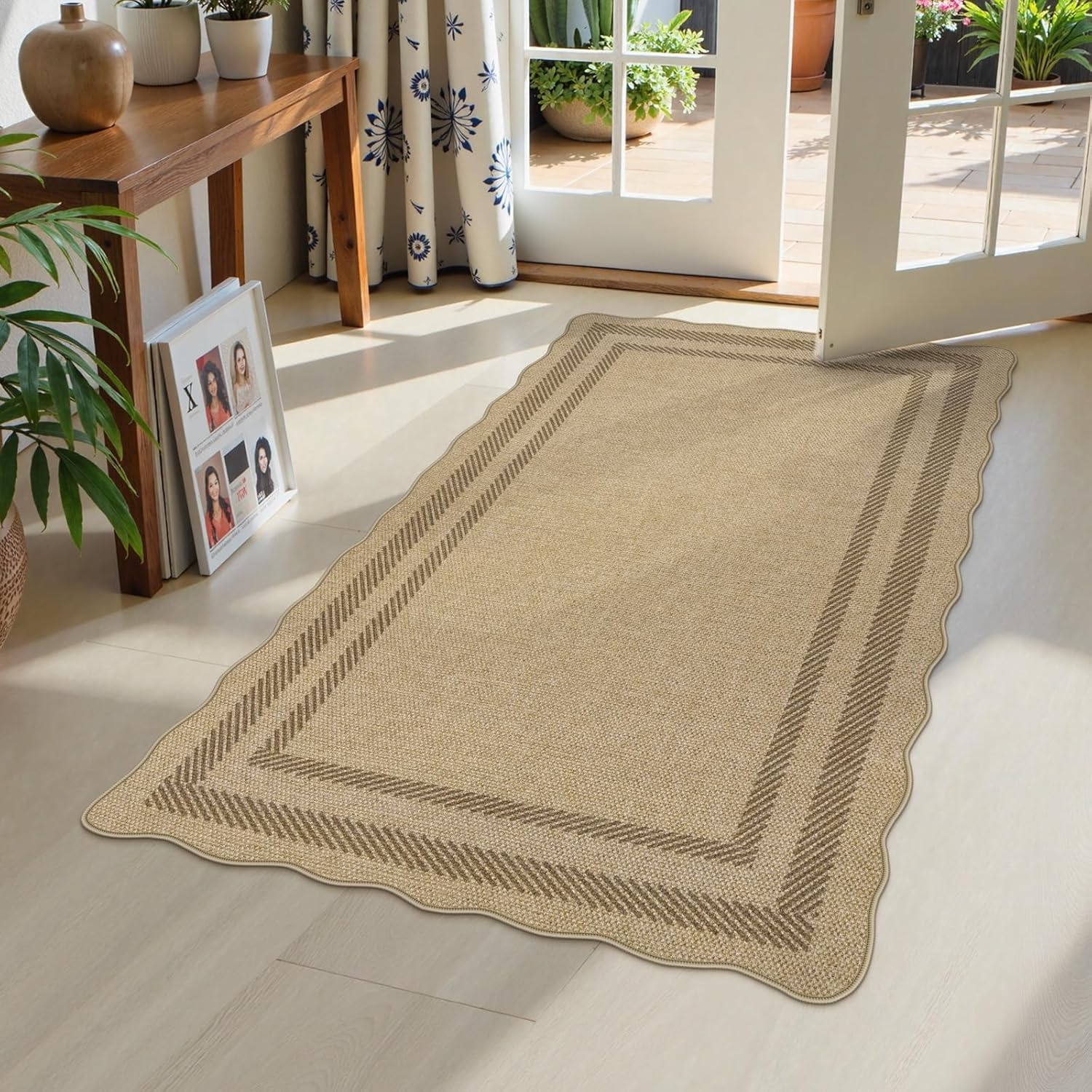 Livebox Wave Scalloped Jute Style Rug