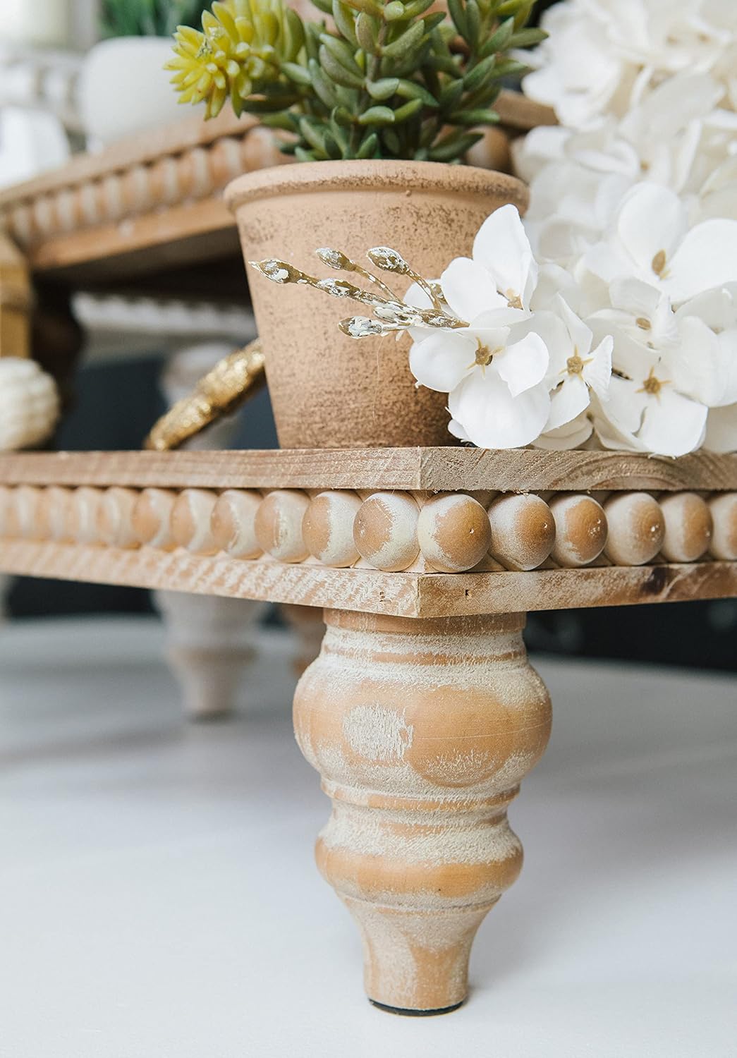 Farmhouse Style Wooden Risers for Decor Large 12x16 Inch
