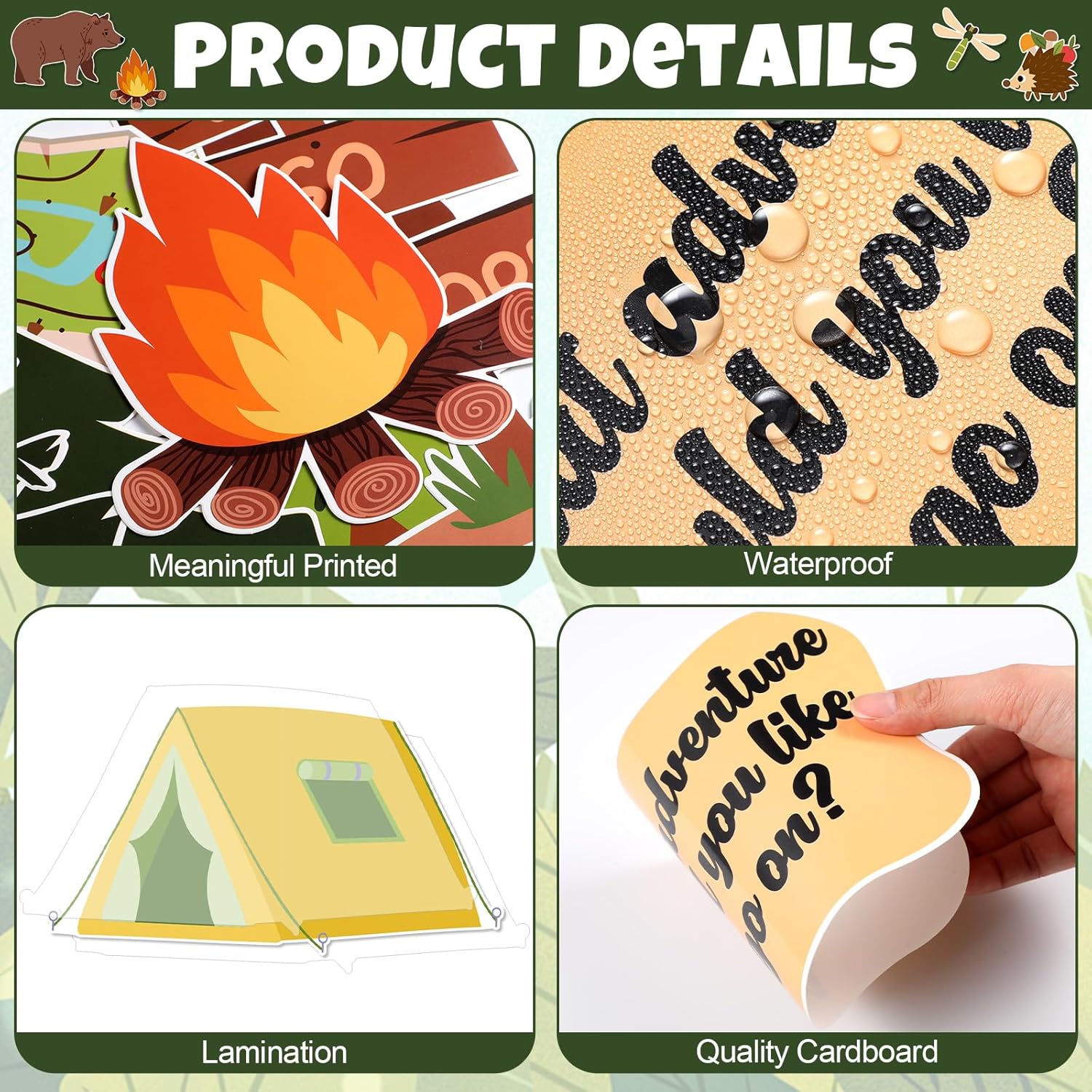 Funrous Camping Bulletin Board Set for Classroom Decorations