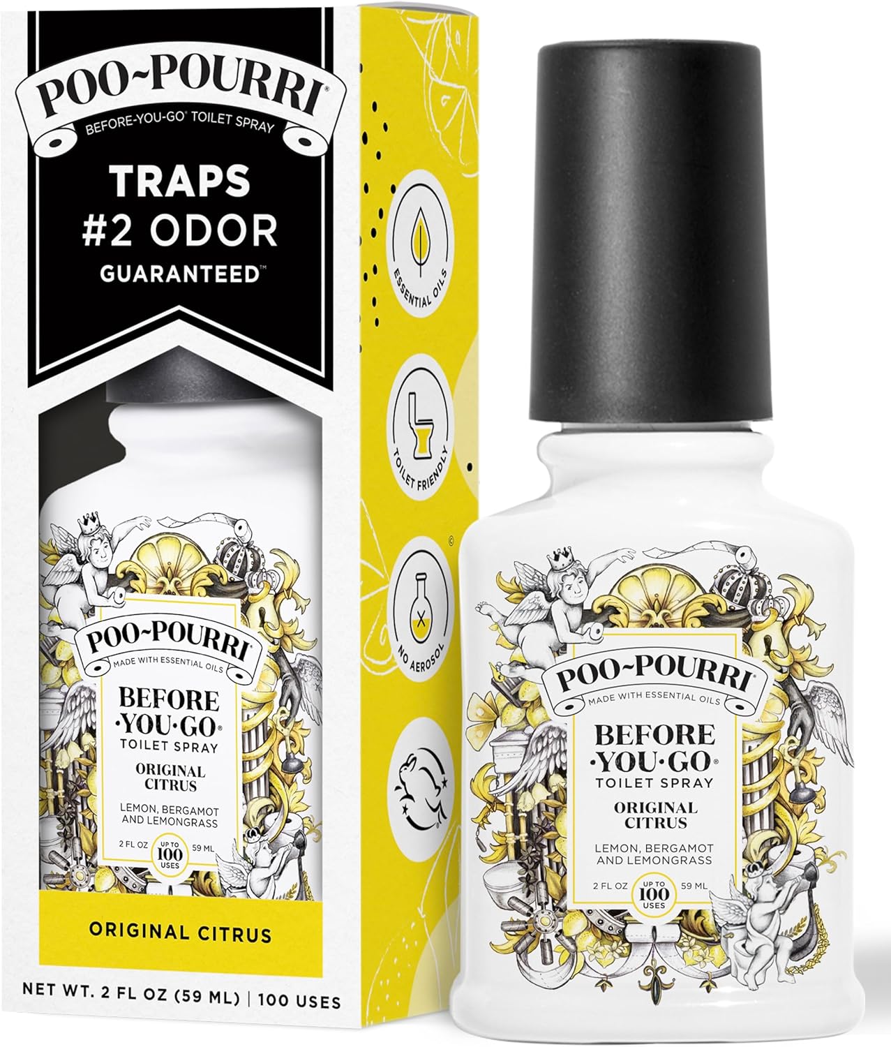 Poo-Pourri Before-You-Go Toilet Spray 2 Fl Oz Original Citrus