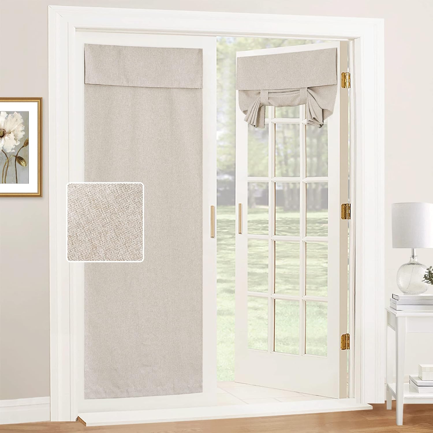 RYB HOME Tricia Room Darkening Curtains Khaki 26x69 Inch