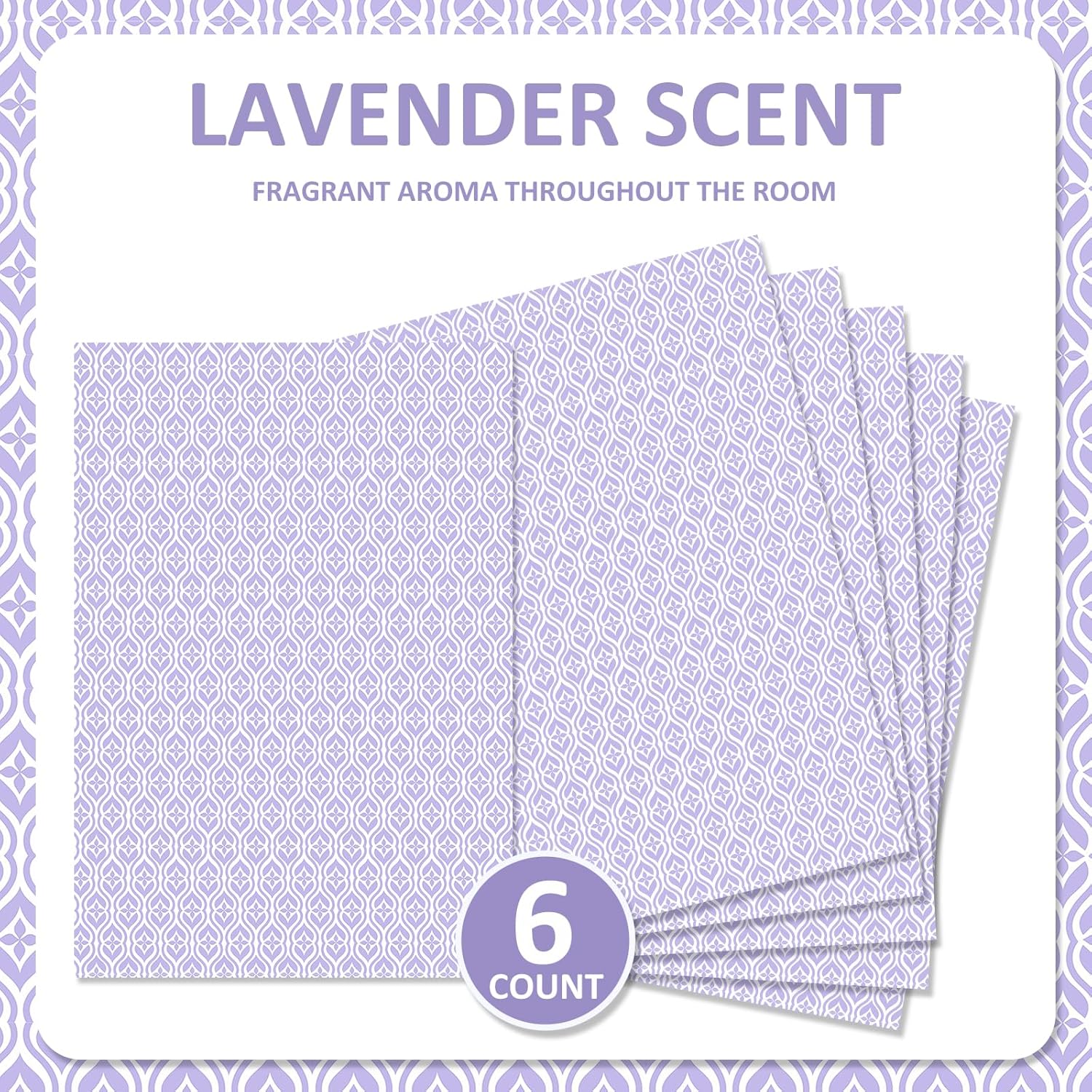 SCENTORINI Lavender Scented Drawer Liners 6 Sheets