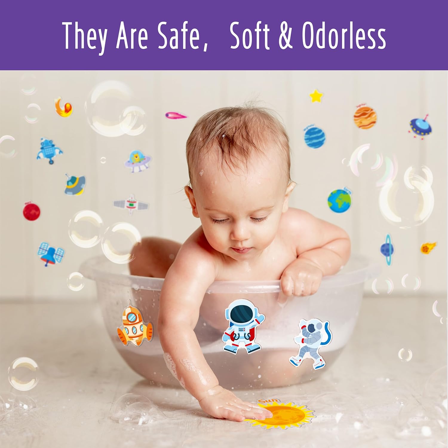 40PCS Space Jelly Stickers for Home Decor and Kids