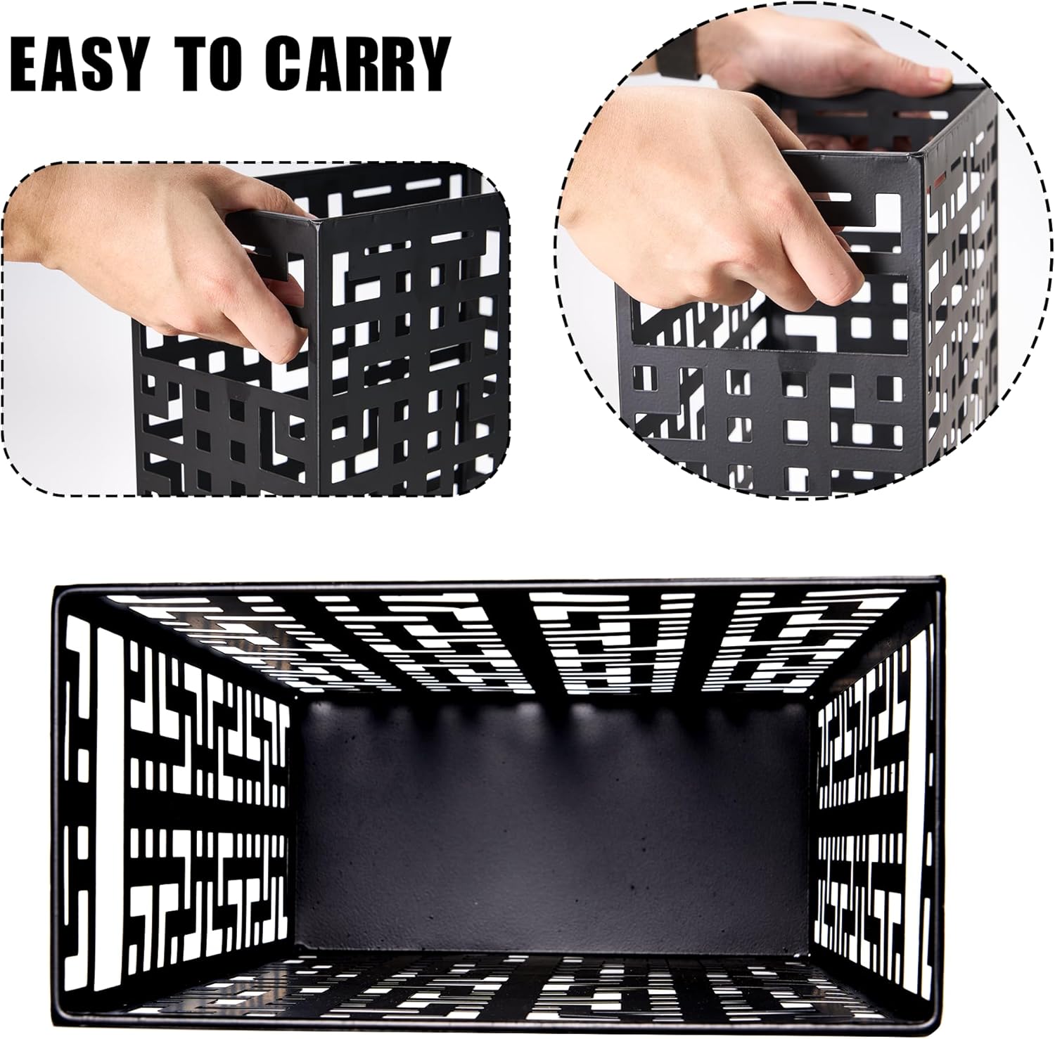 Black Metal Umbrella Stand Rack for Entryway