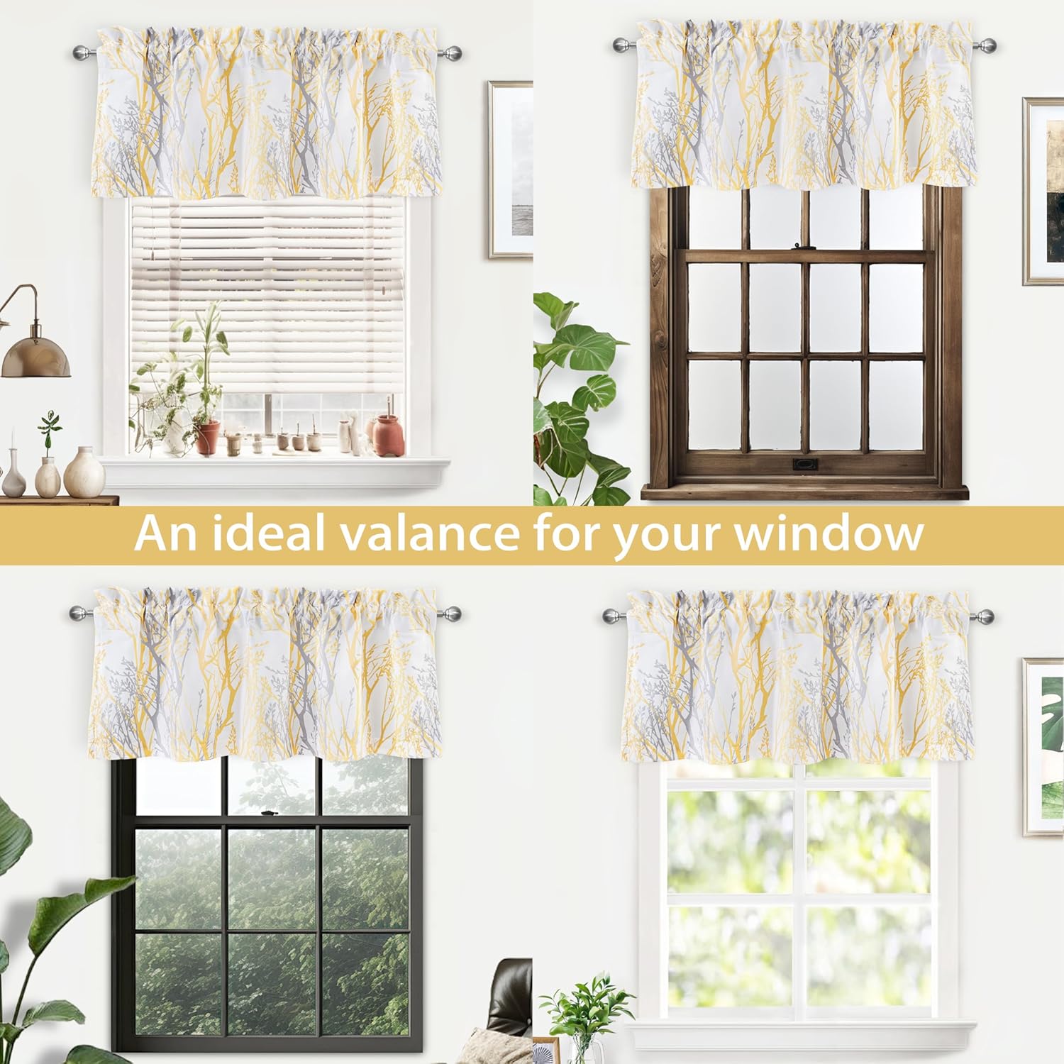 DriftAway Tree Branch Valance 52x18 with Header