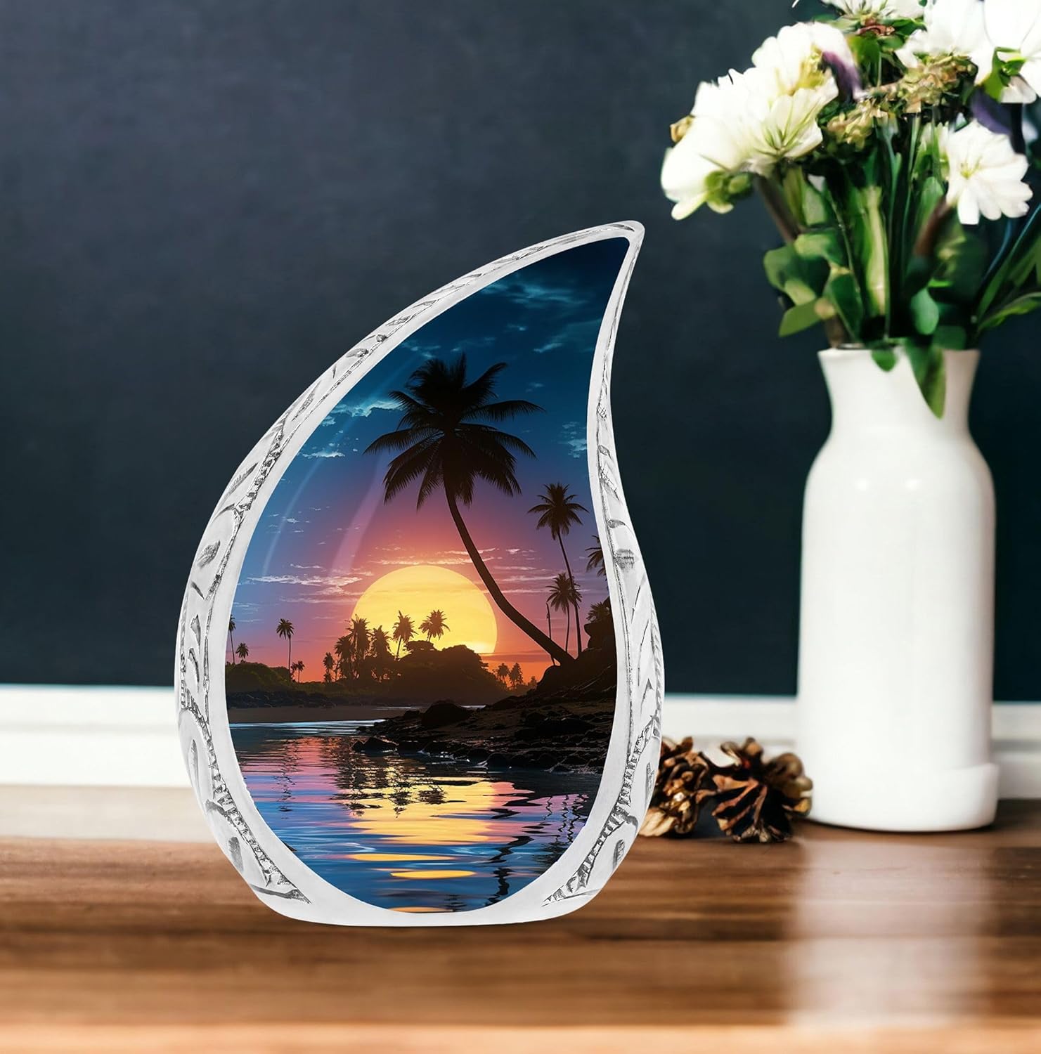 10 Inch Metal Sunset Urn For Ashes