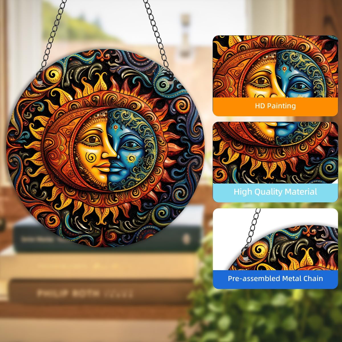HOTIYOK Apollo Solar Moon Stained Acrylic Window Panels