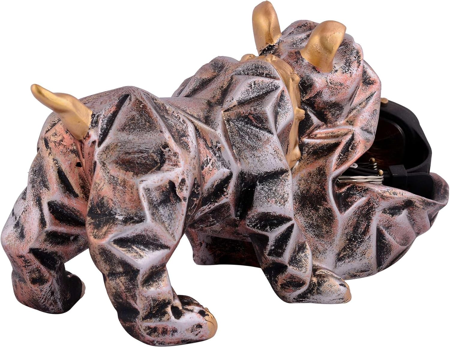 ZainArtistry Cool Dog Statue with Plate Home Decor