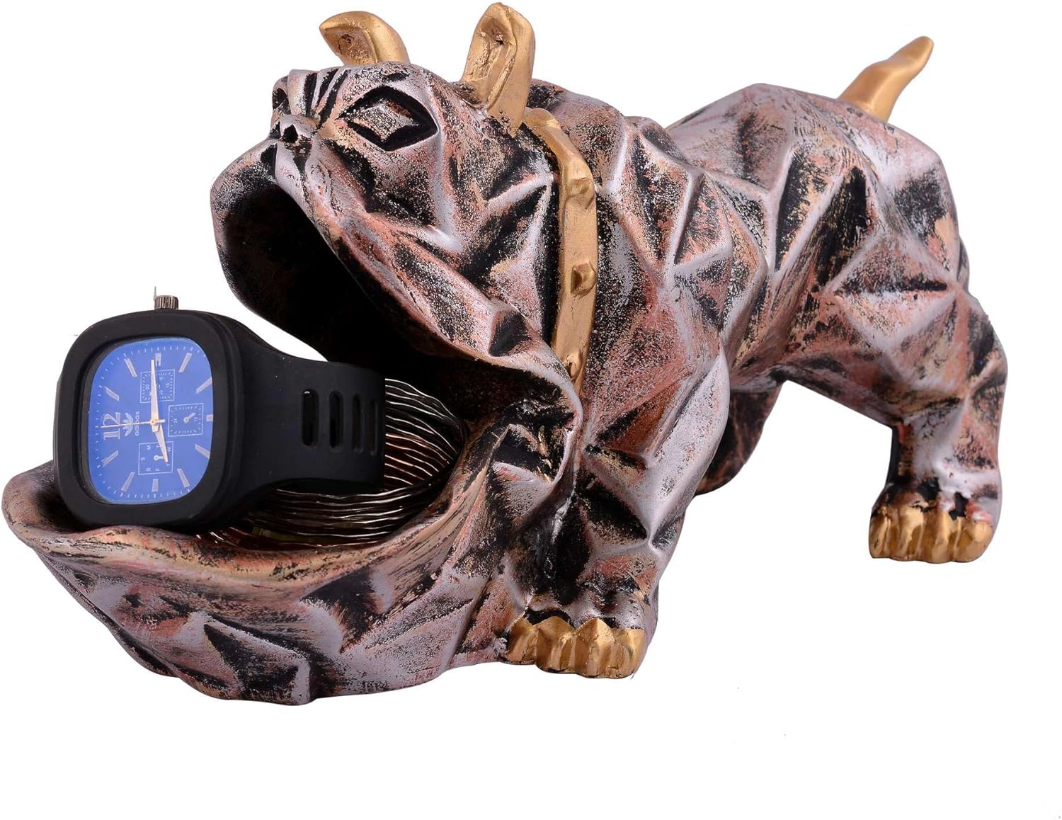 ZainArtistry Cool Dog Statue with Plate Home Decor