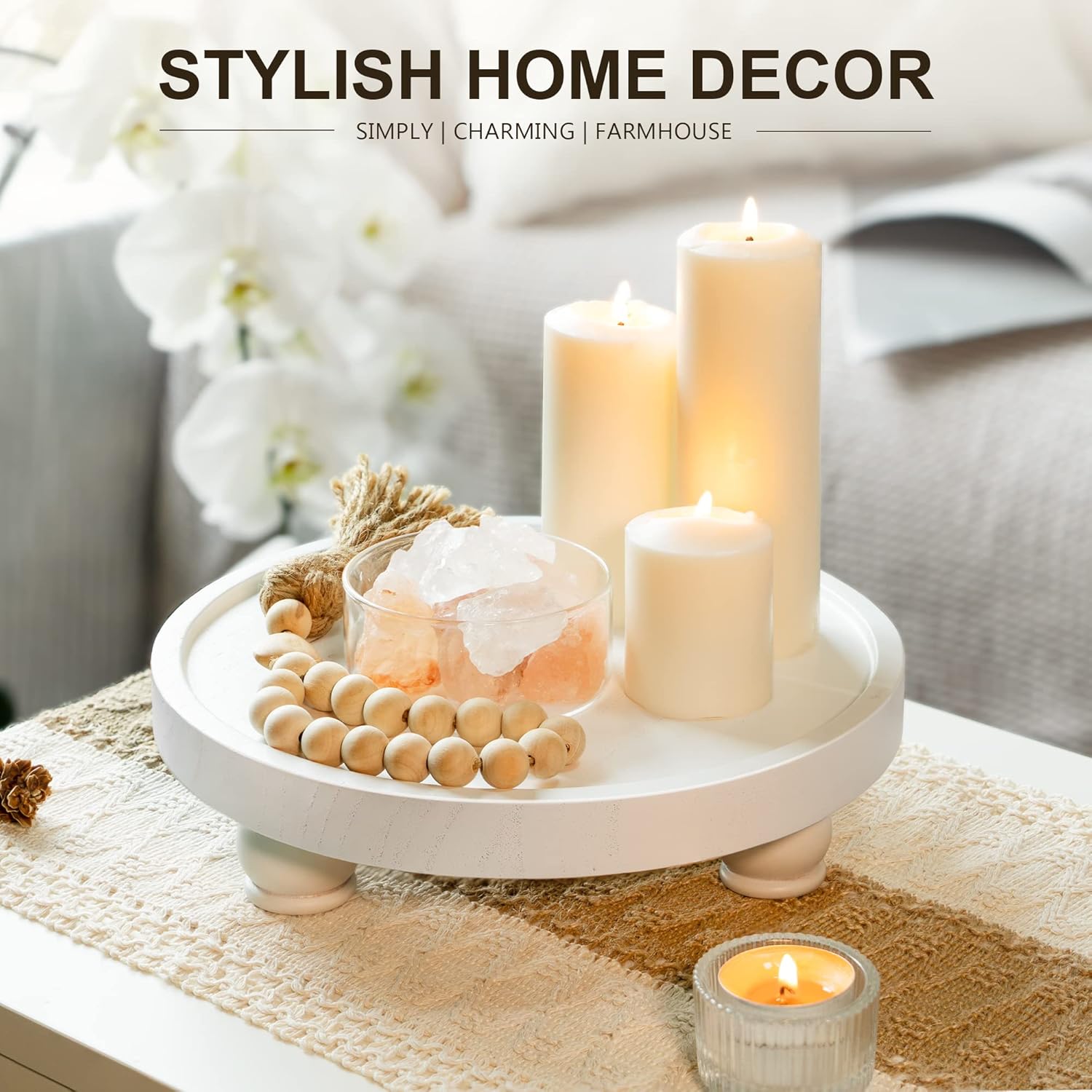EOSAHR Decorative Wooden Riser for Home Decor
