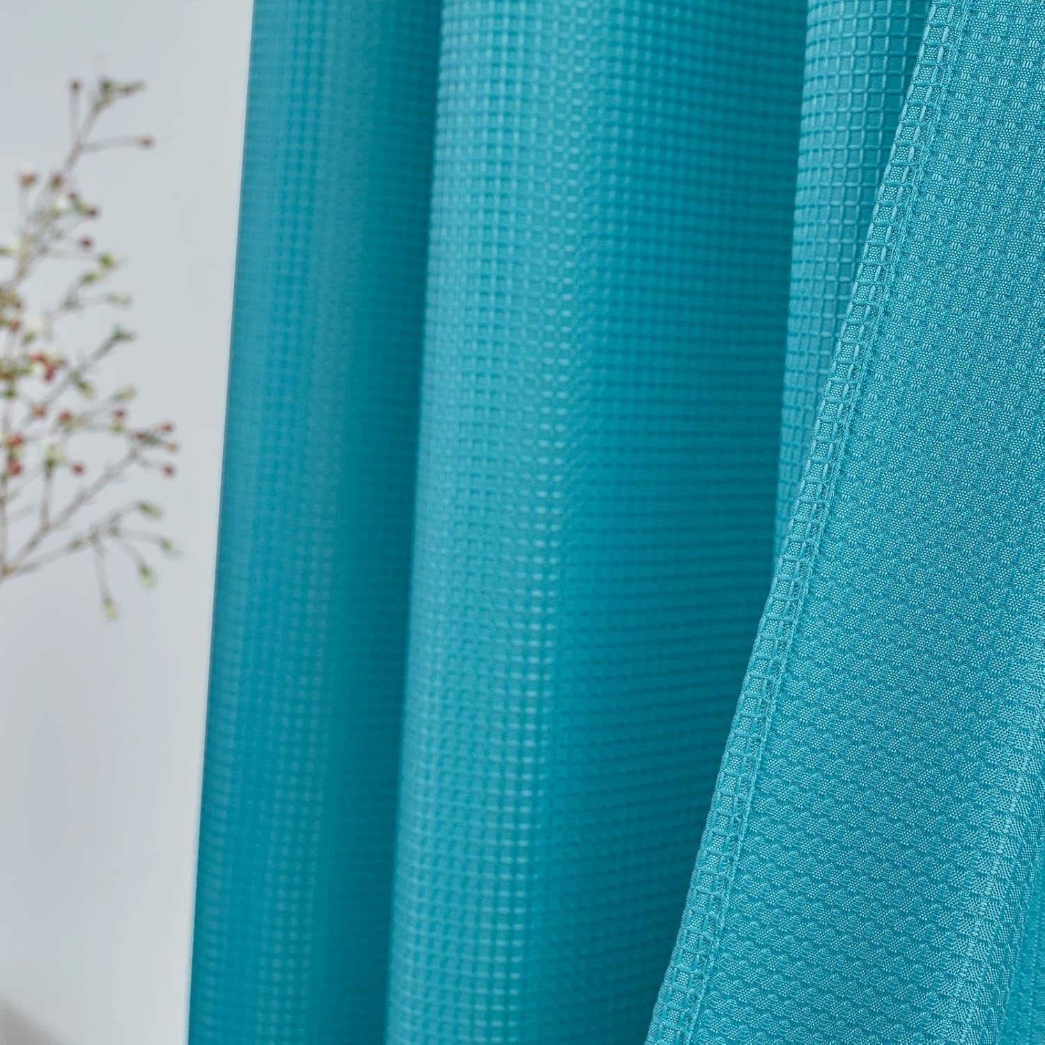Valea Home Water Repellent Valance 60x16 Inches Turquoise 1 Panel