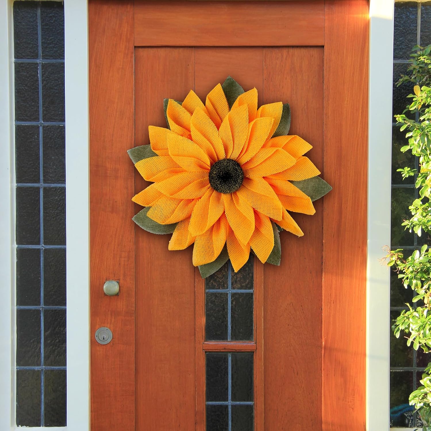 Peryiter 1654 Inch Sunflower Wreath Front Door Decor