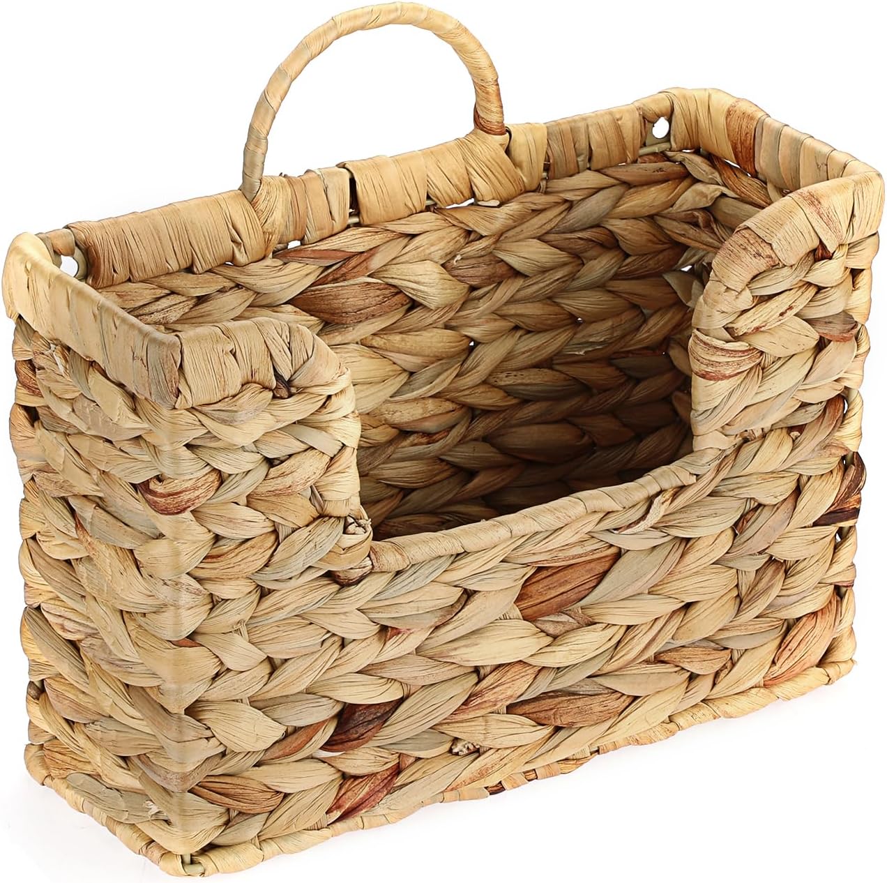 BTSKY Woven Hanging Magazine Holder with Handle