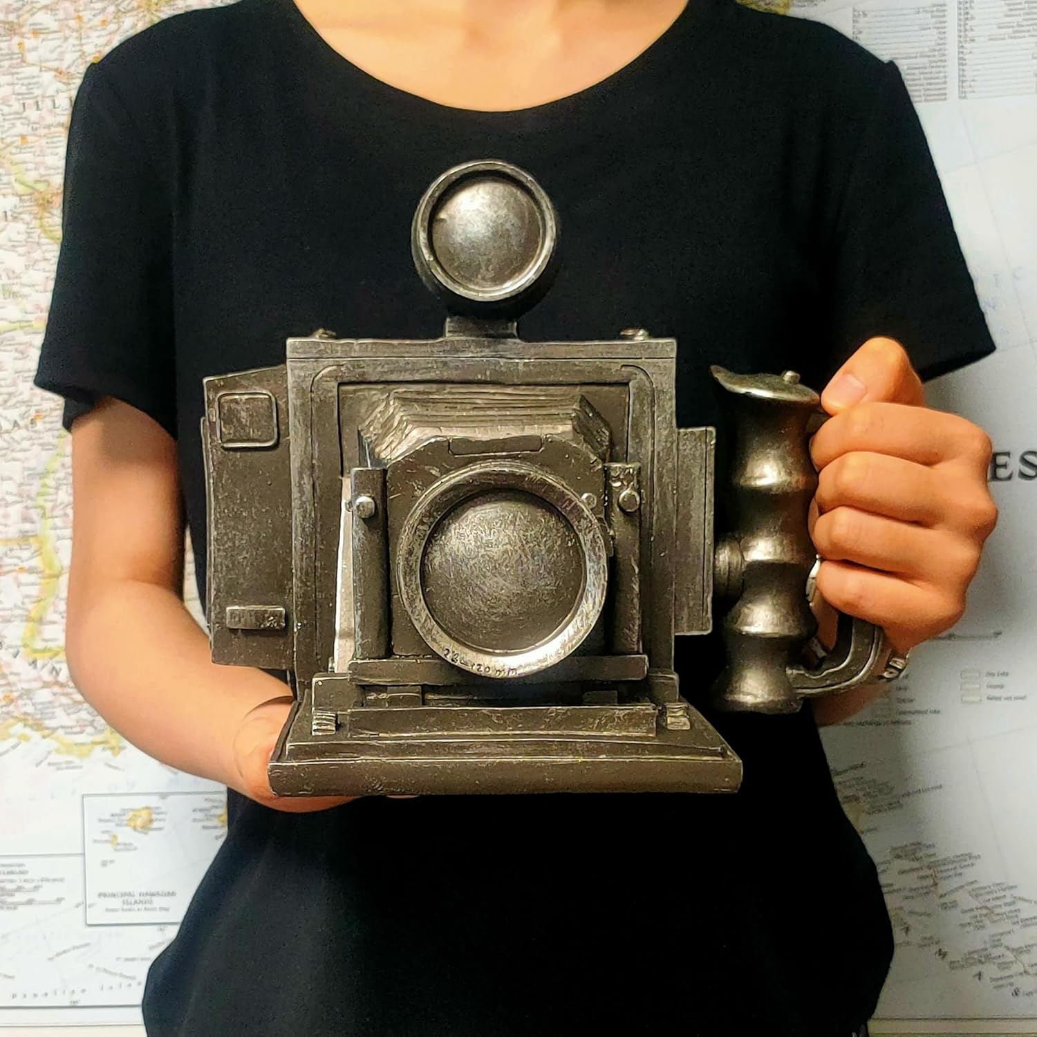 Retro Camera Style Resin Piggy Bank Nostalgic Decor