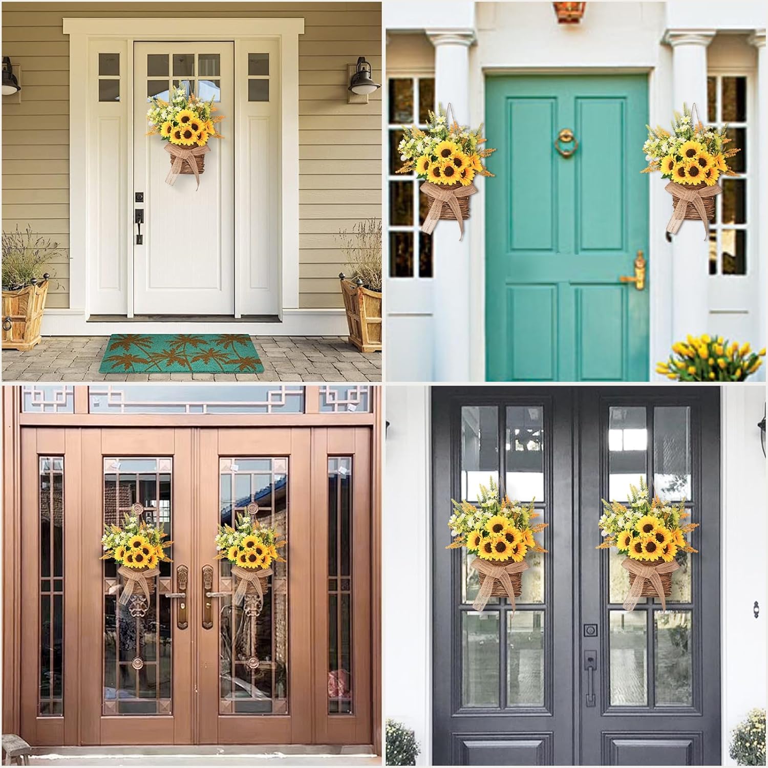 Dolicer Sunflower Wreath 157 Inch Hanging Decor