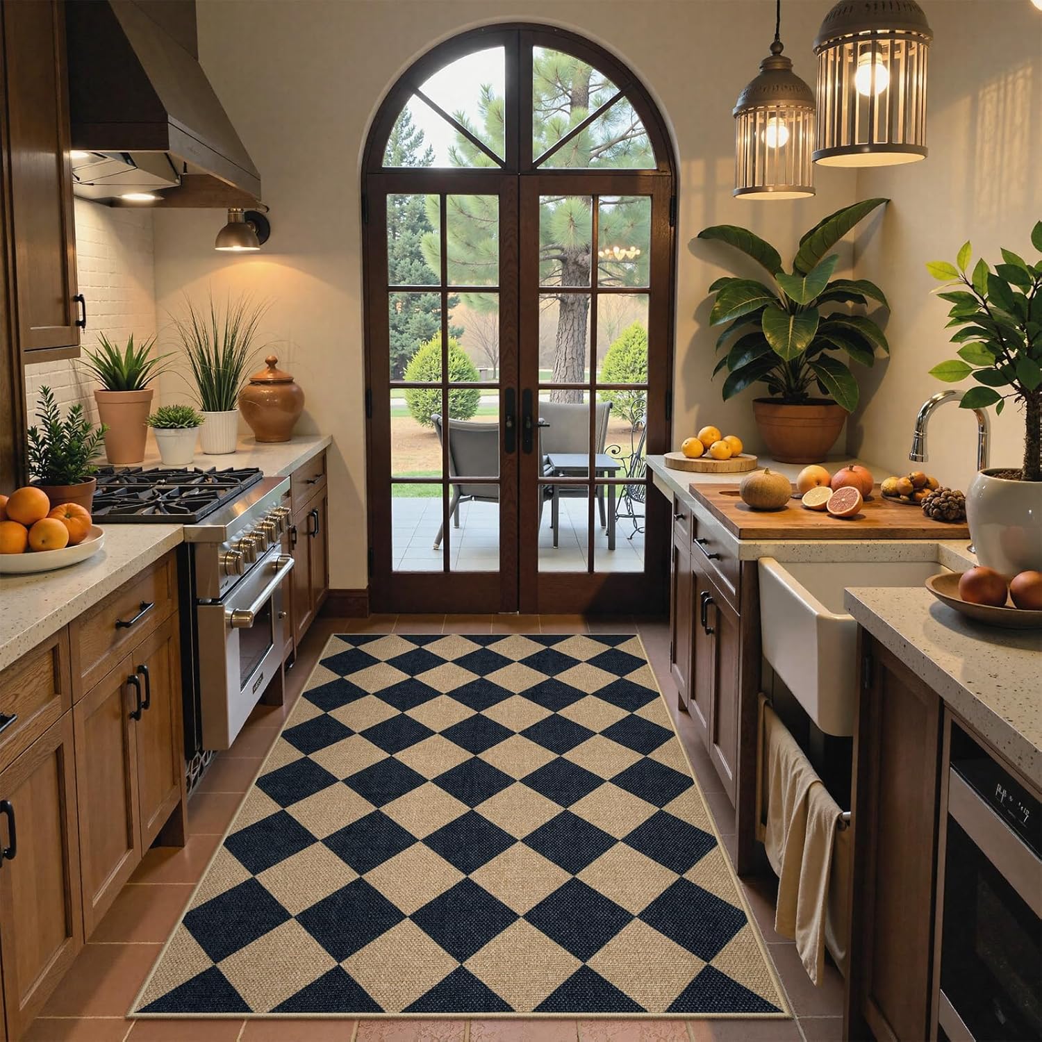 Lahome Checkered 3x5 Jute-Like Outdoor Rug
