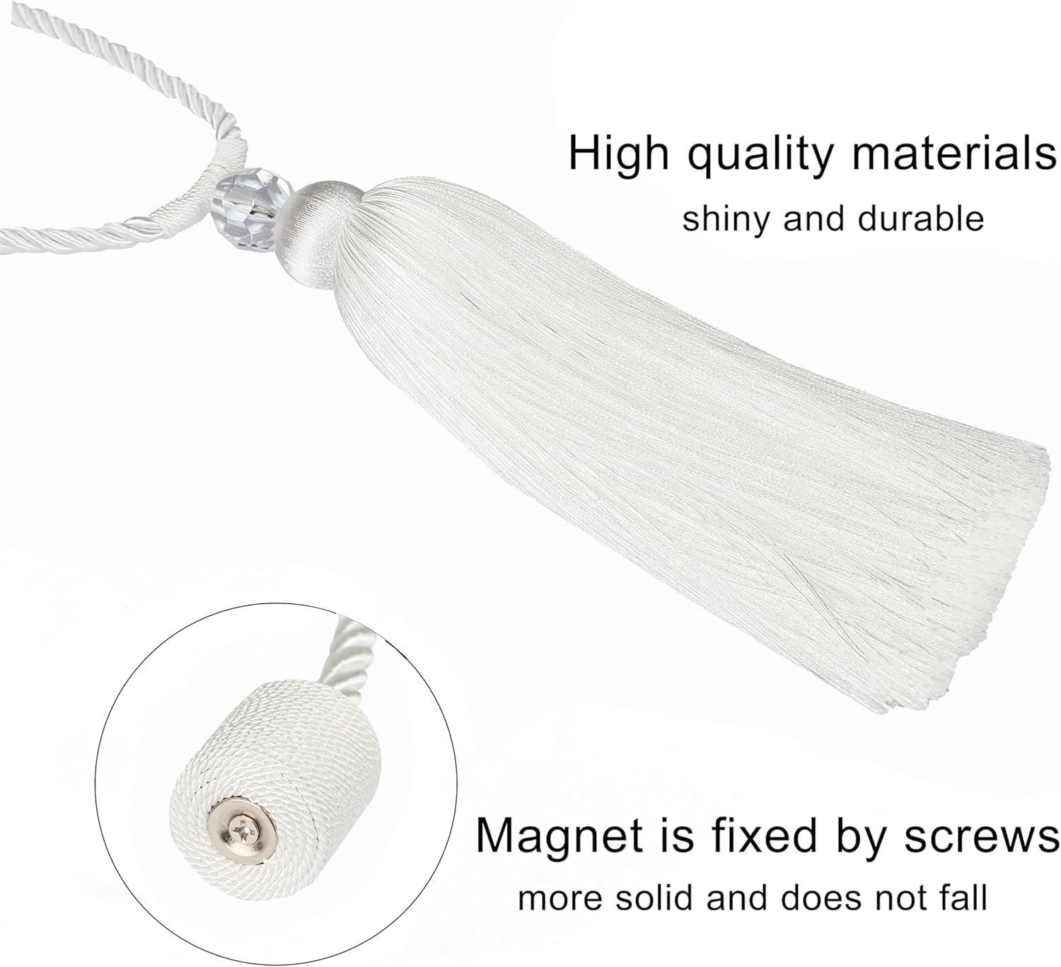 BEL AVENIR Magnetic Curtain Holdbacks Tassel Ties