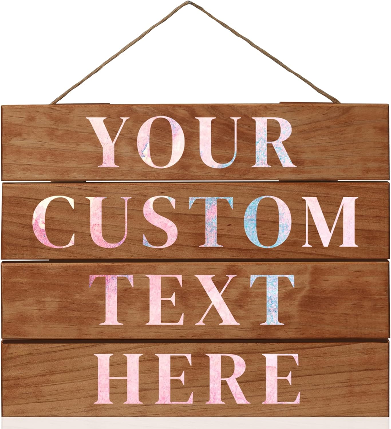 Personalized Stained Wood Pallet Sign - 12x14 Custom Wood Wall Art