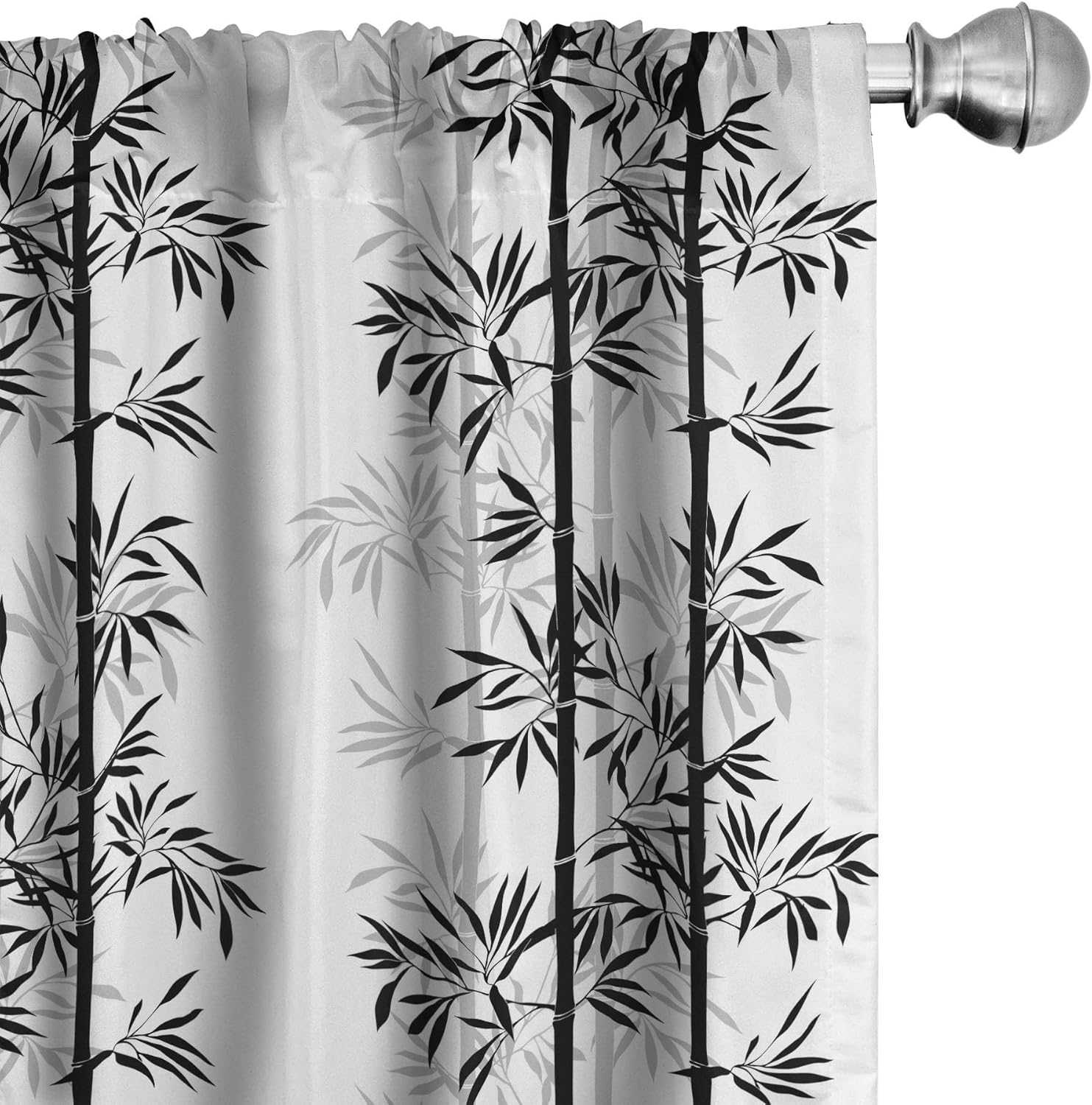 Ambesonne Tree of Life Curtains 2 Panel Set Pale Grey Off White