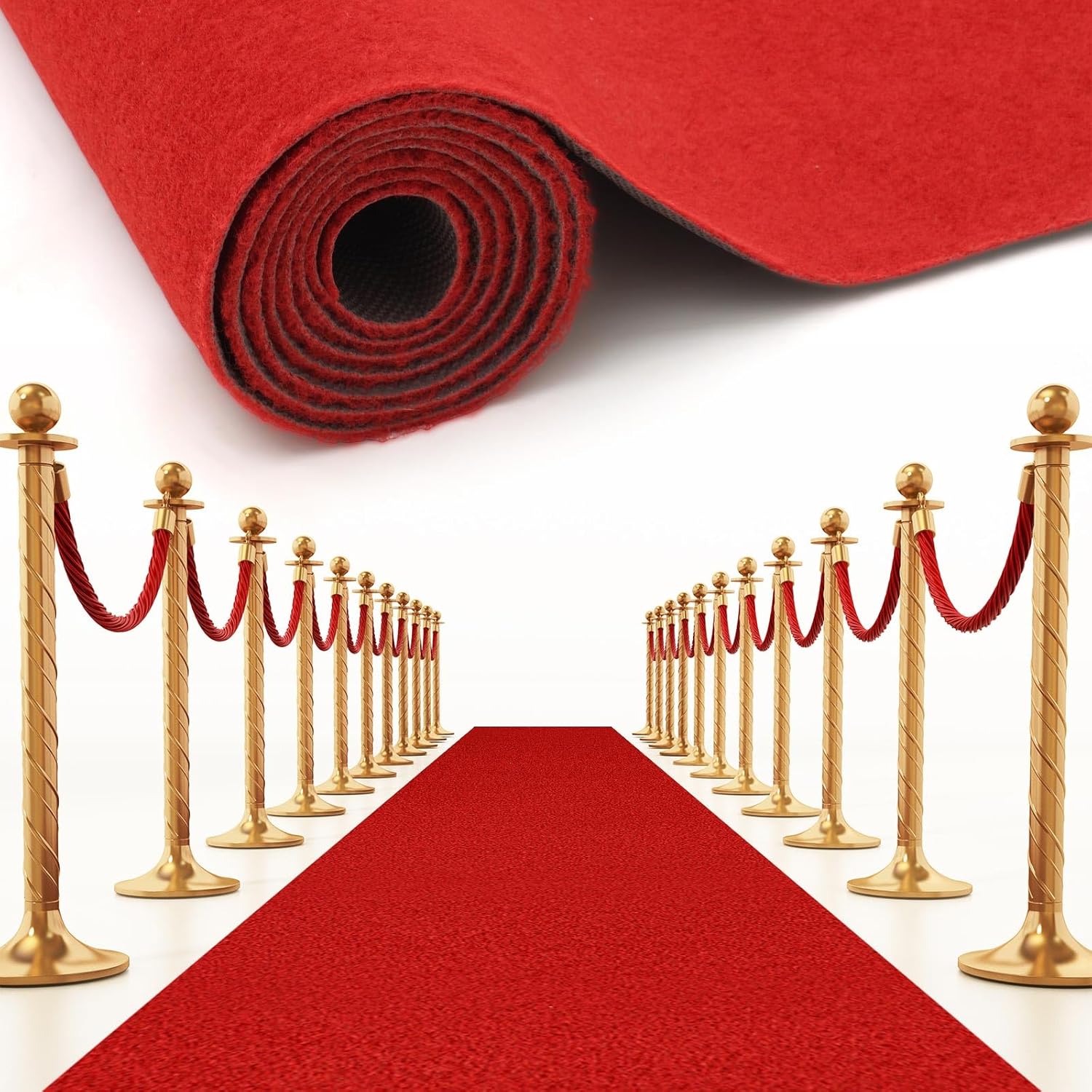 Timgle Red Carpet Runner 3 x 10 Feet Non Slip Kitchen Rug