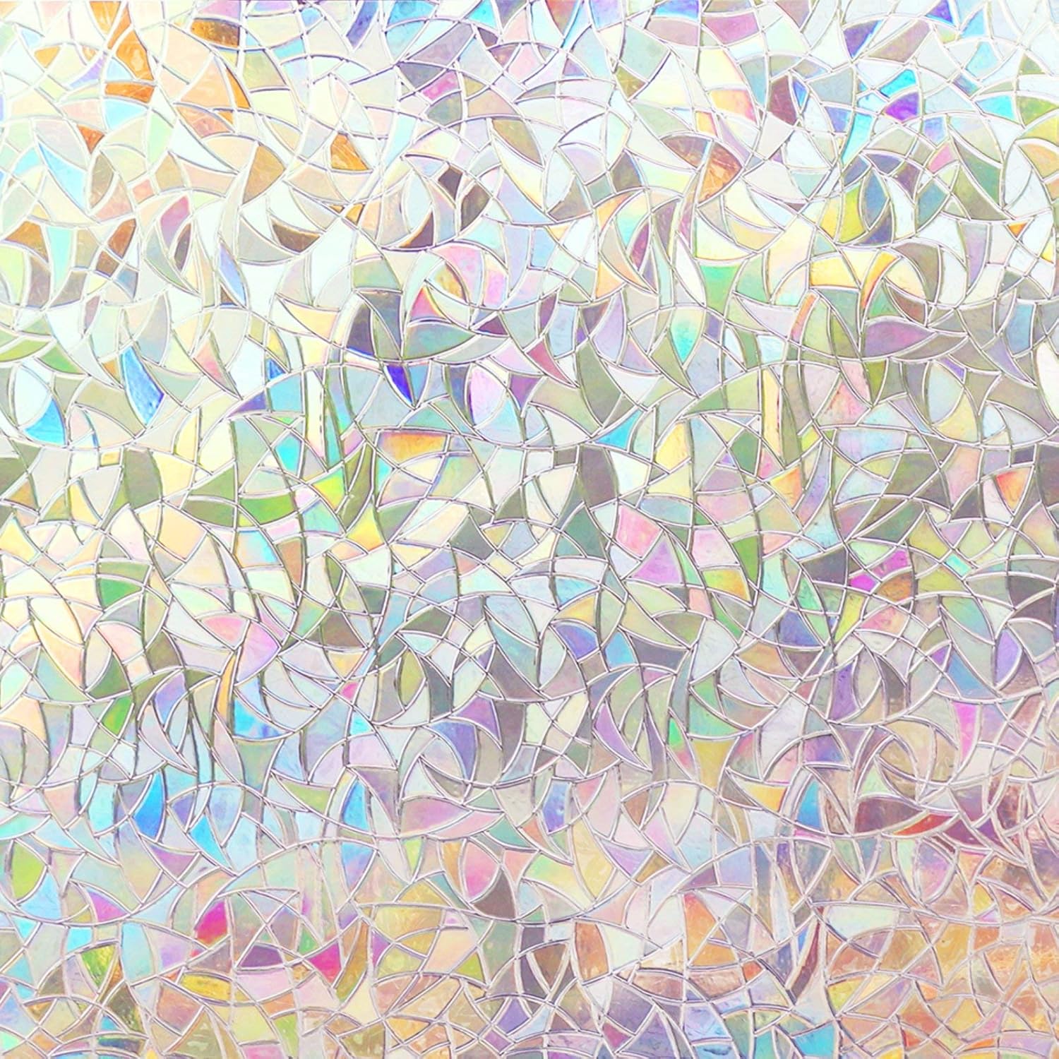 Volcanics Window Privacy Film with Rainbow Design