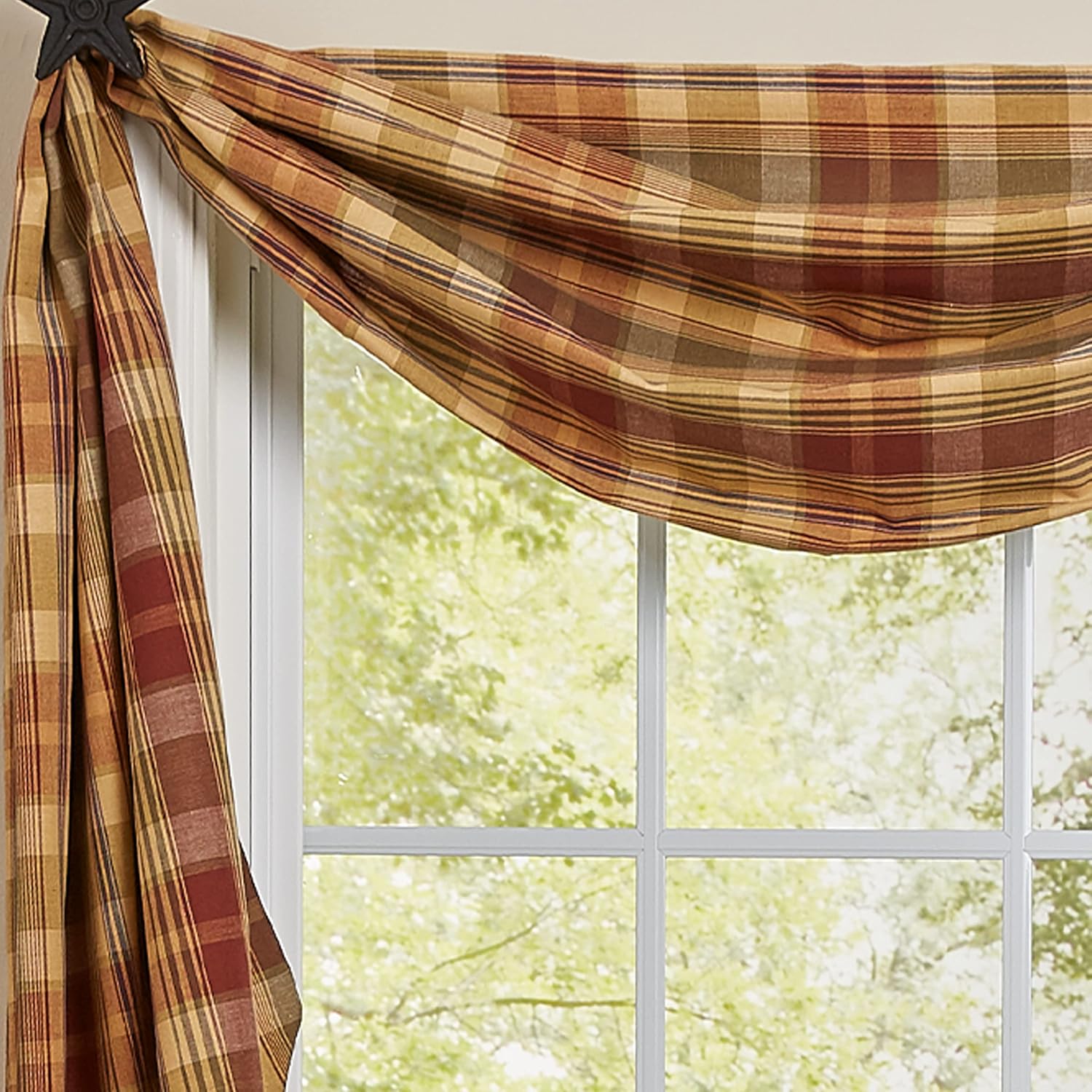Park Designs Saffron Fishtail Swag Curtain
