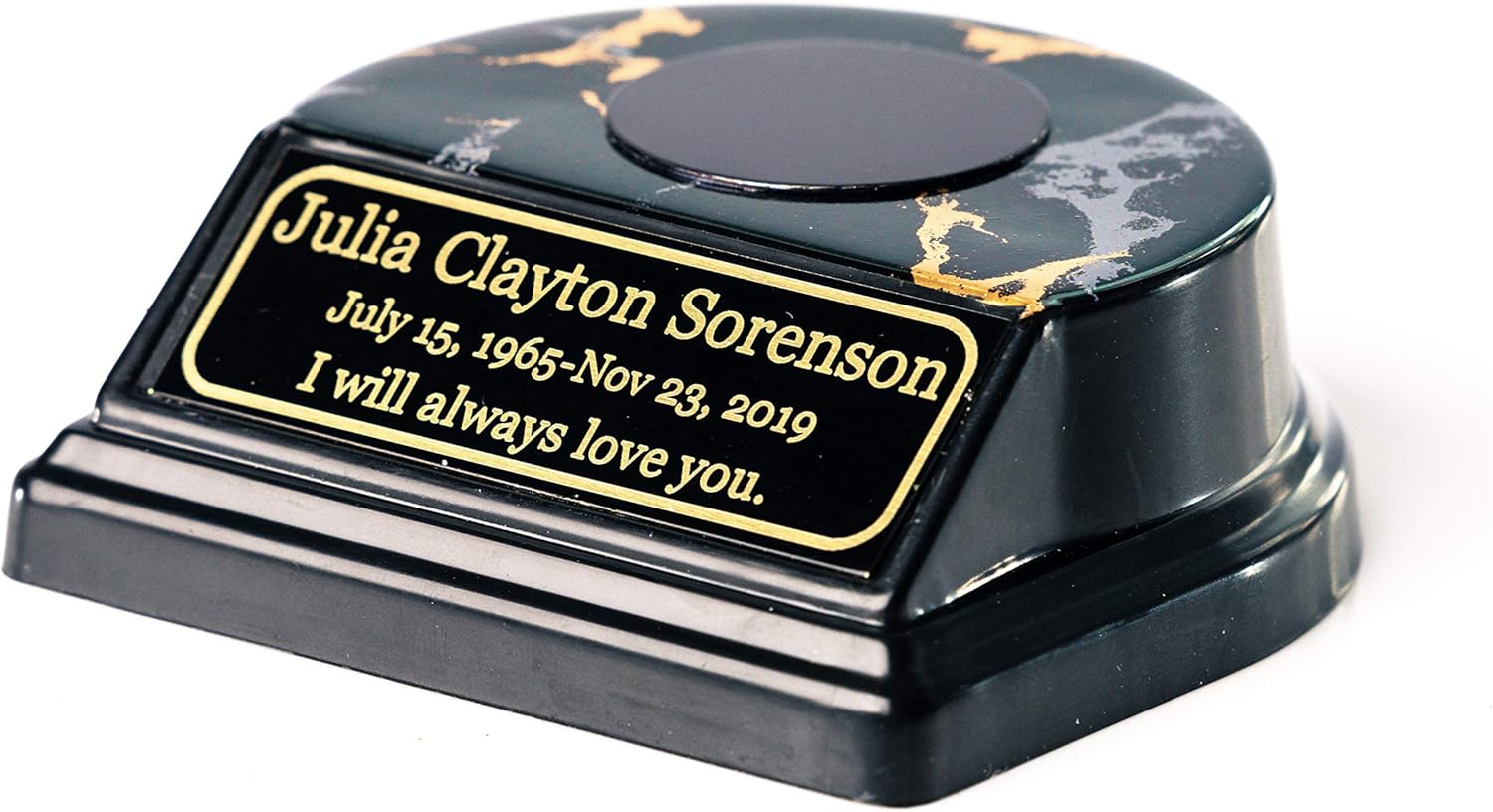 Keepsake Elite Urn Stand - Custom Engrave - Rounded Gold