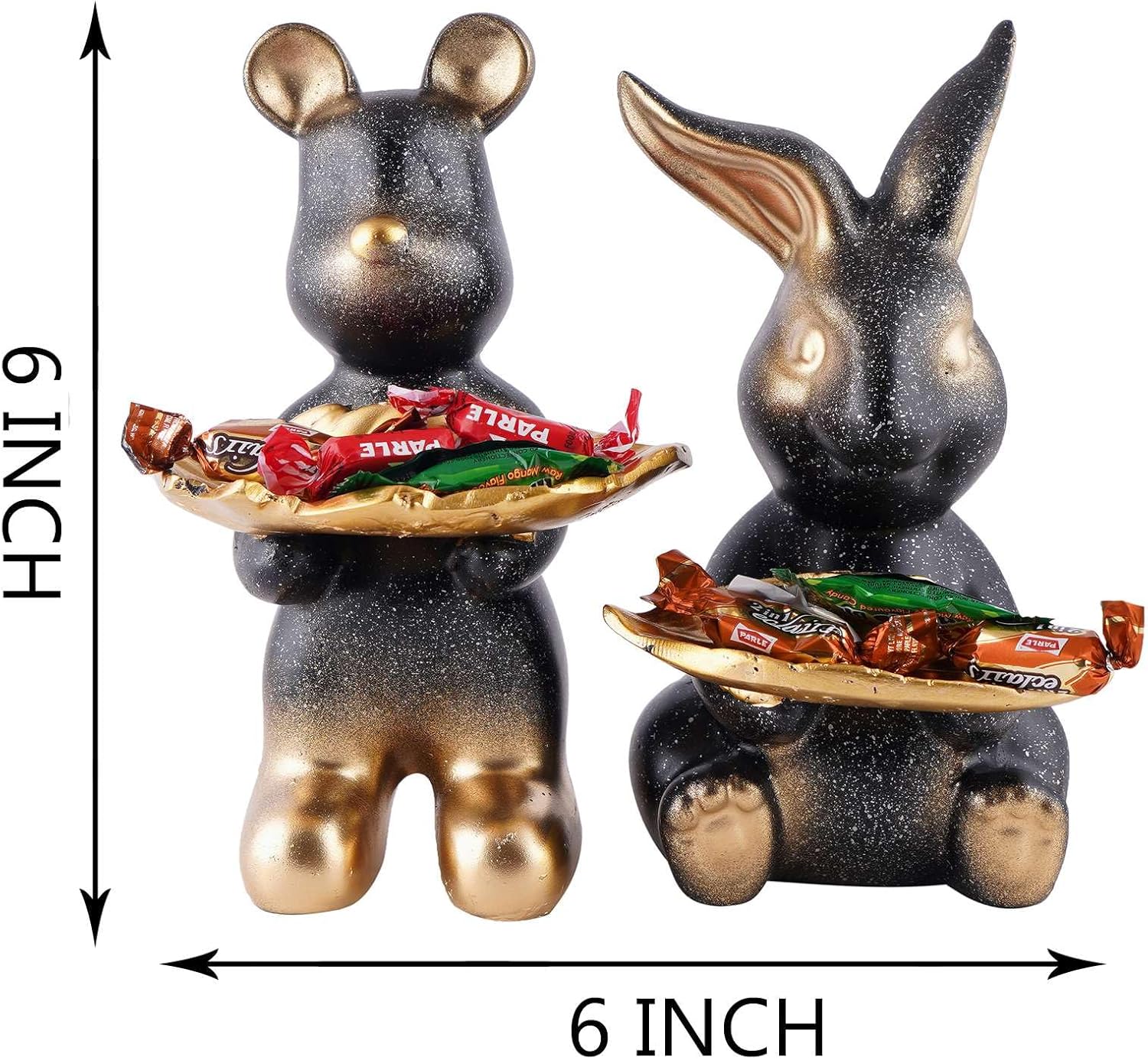 Cool Dog Resin Statue Set of Two Home Decor Showpiece