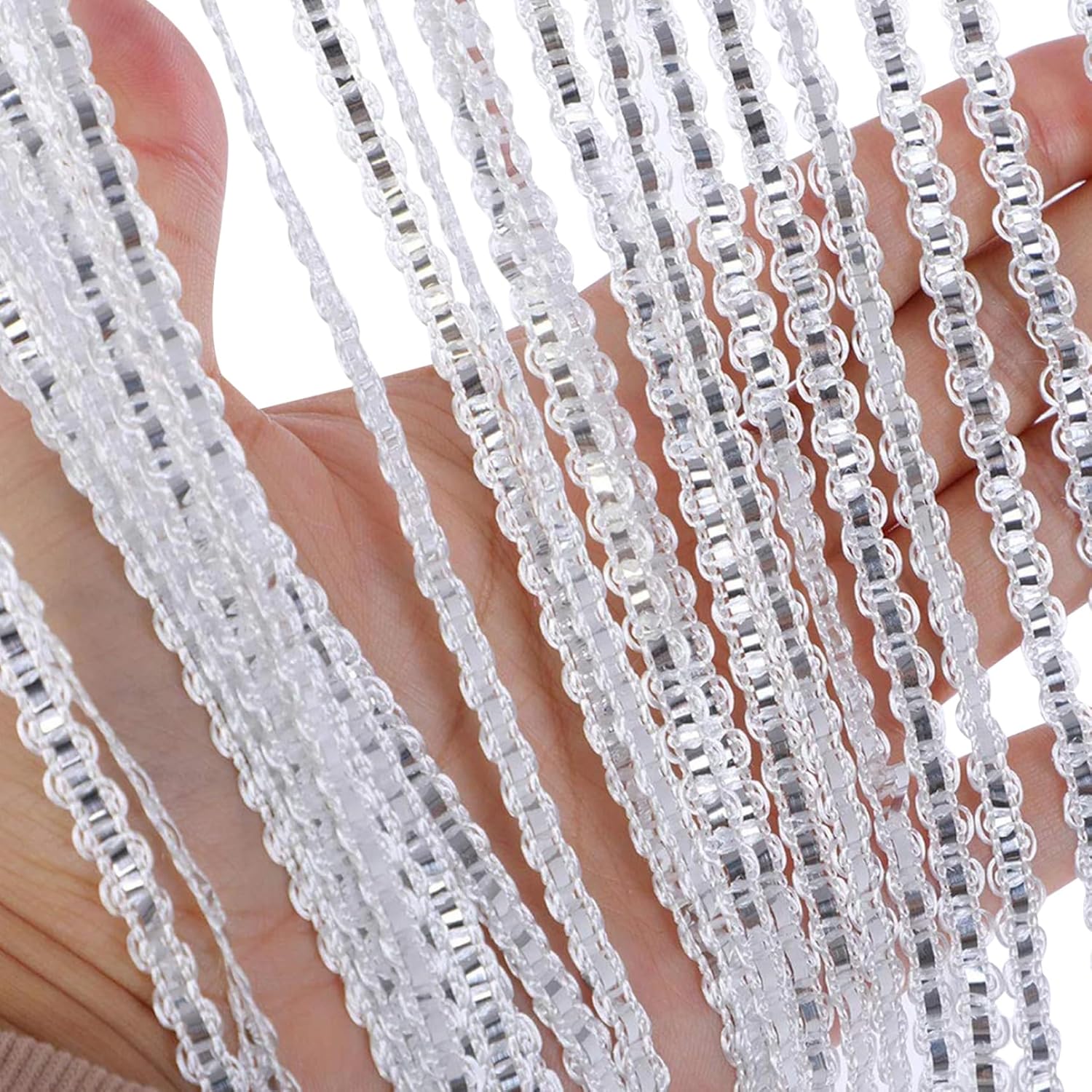 1 Panel String Curtain 79x39 Inch Beaded Fly Screen Tassel Door Divider
