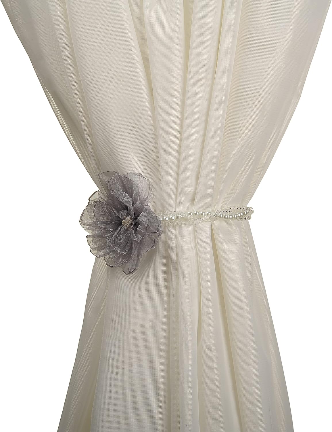 SUQ I OME Pearl Beaded Magnetic Curtain Tiebacks 1 Pair