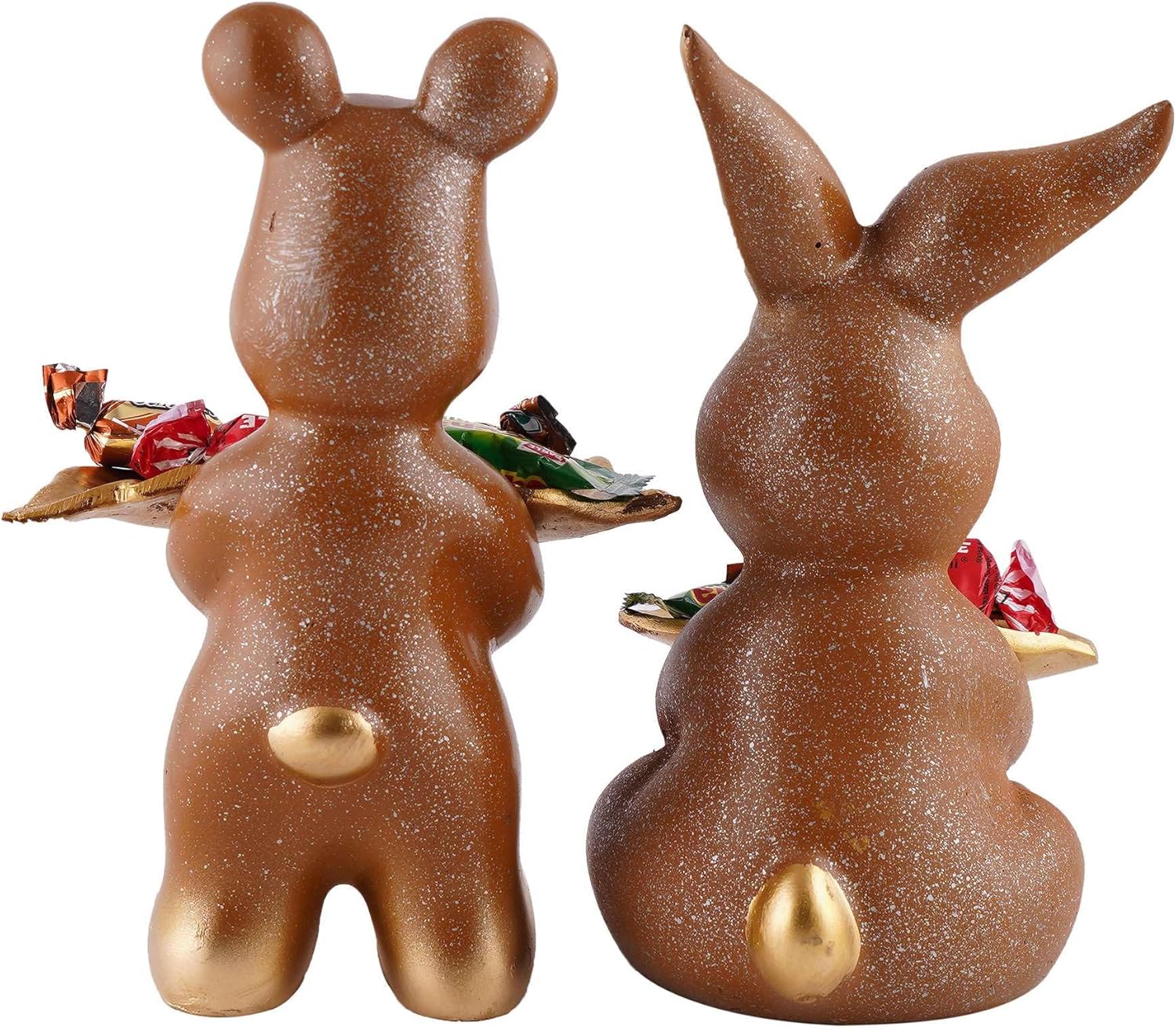 Cool Dog Resin Sculpture Set of Two Table Decor