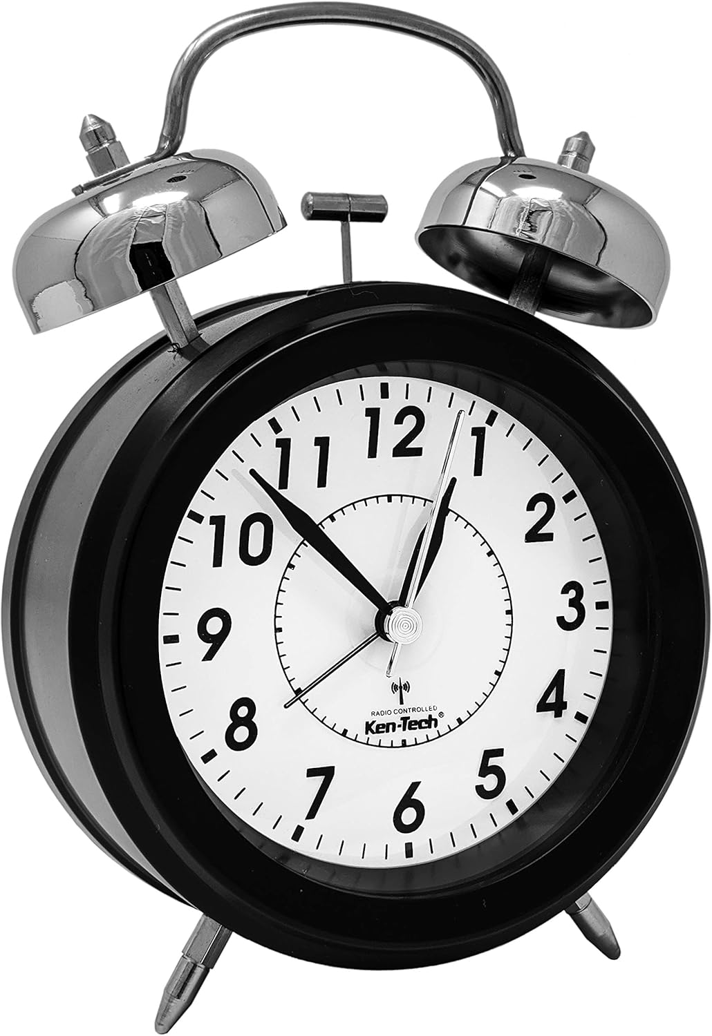 Sonnet Twin Bell Alarm Clock with Blue Backlight