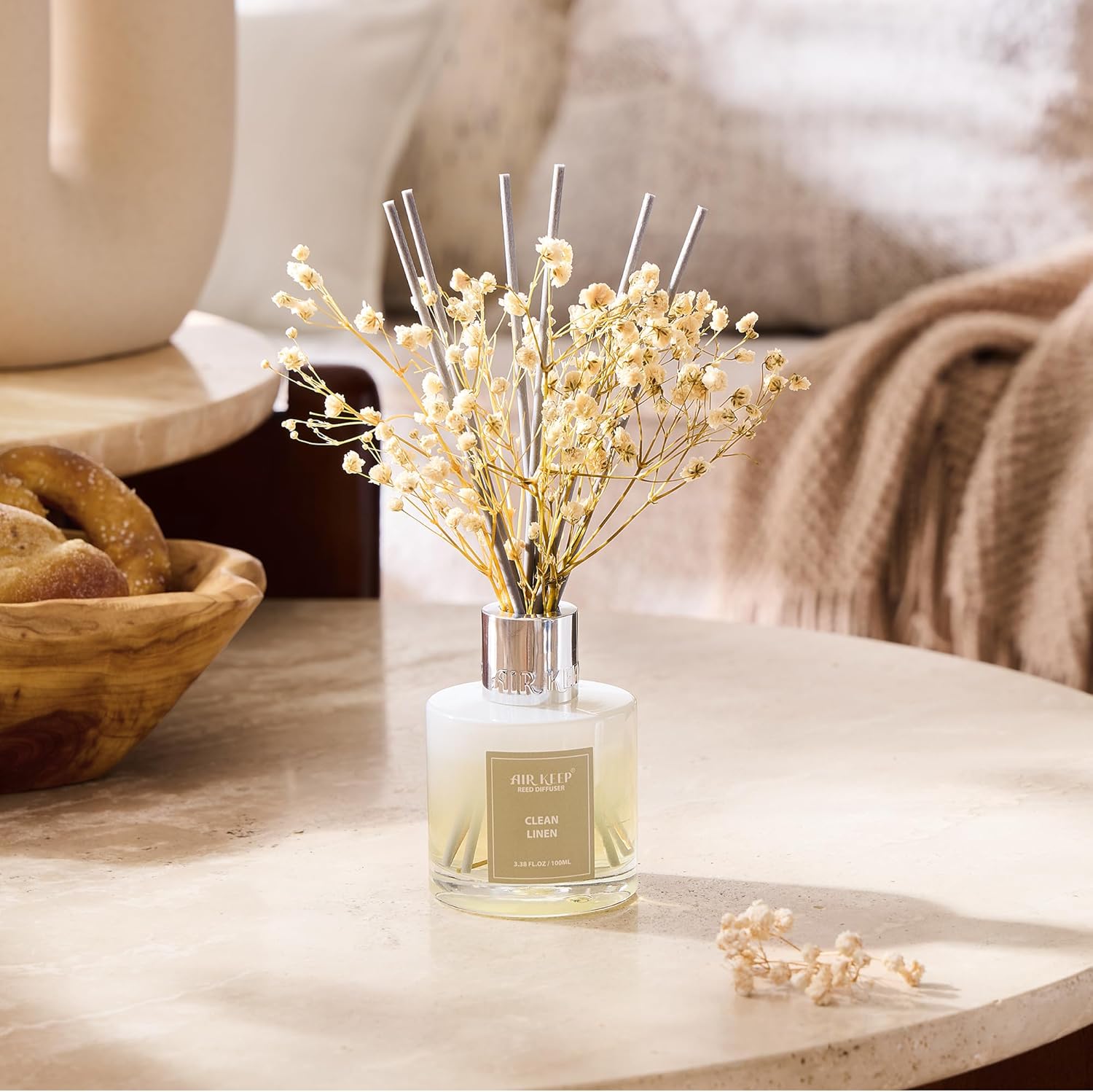 Airkeep Reed Diffuser Set - Clean Linen 100 ml