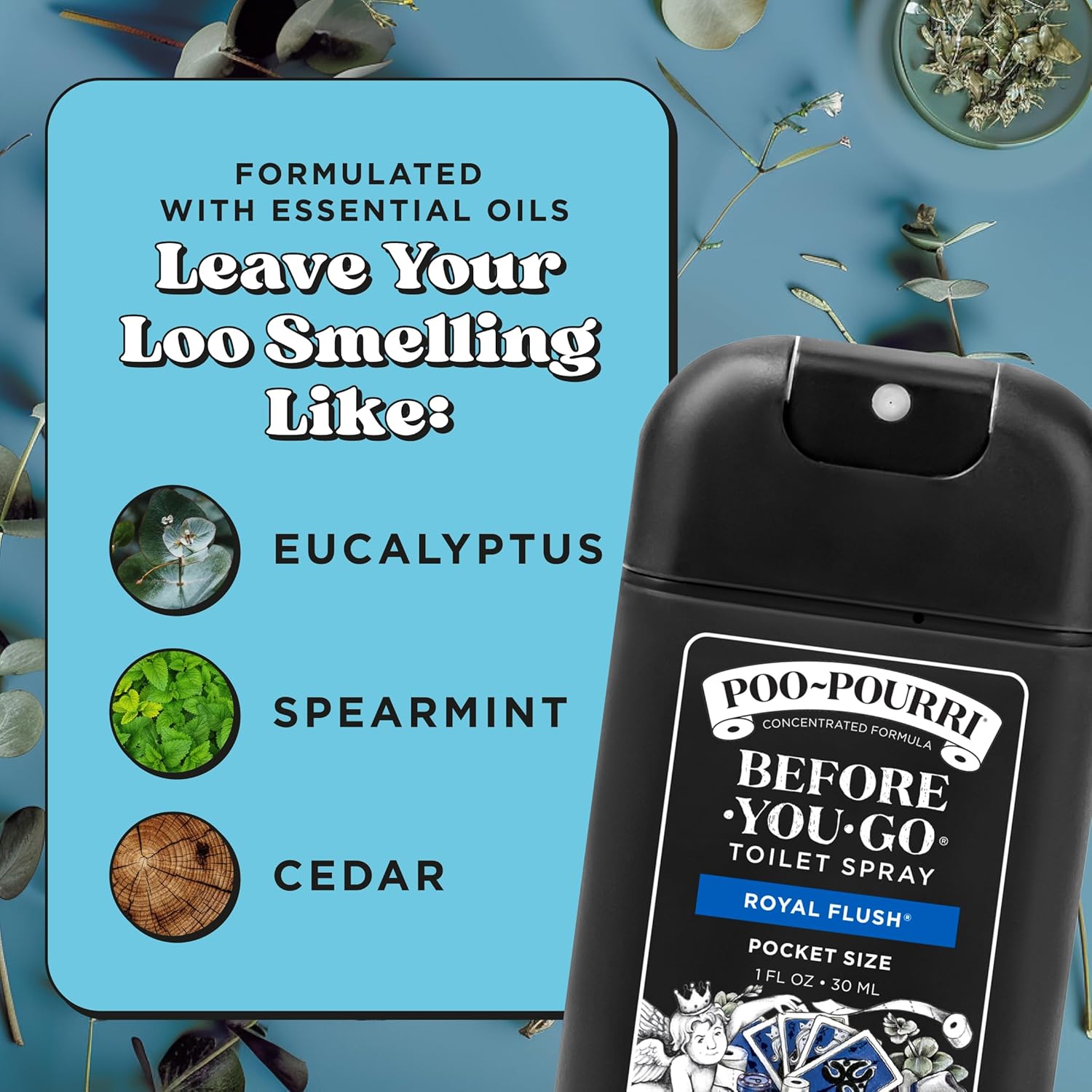 Poo-Pourri Royal Flush Toilet Spray - Eucalyptus Spearmint Scent