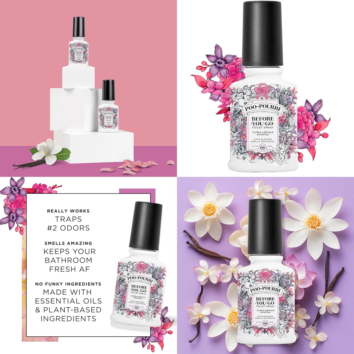 Poo-Pourri Toilet Spray Set 3 Bottles 2 Ounces
