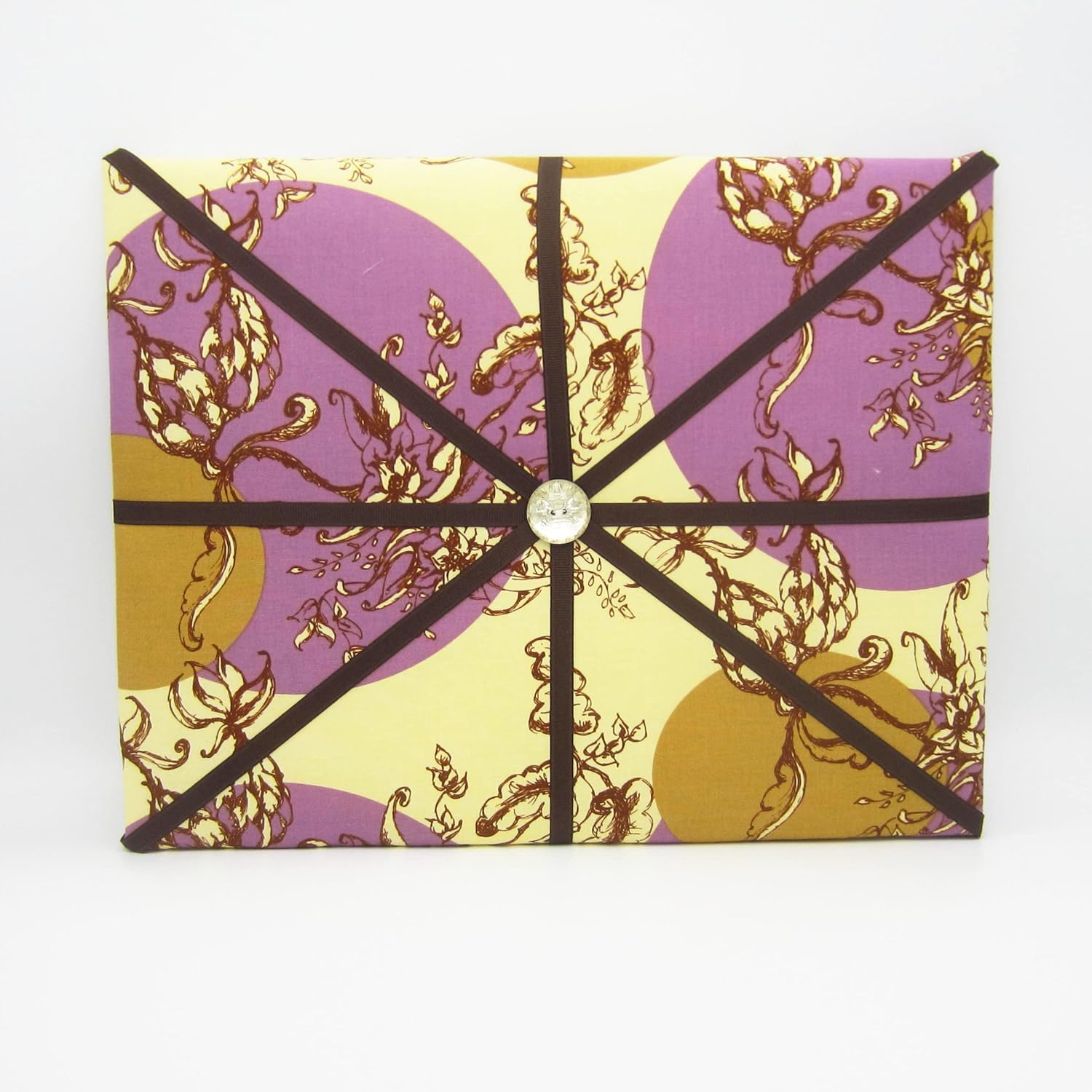 11x14 Purple Brown Cream French Memory Board Bow Board