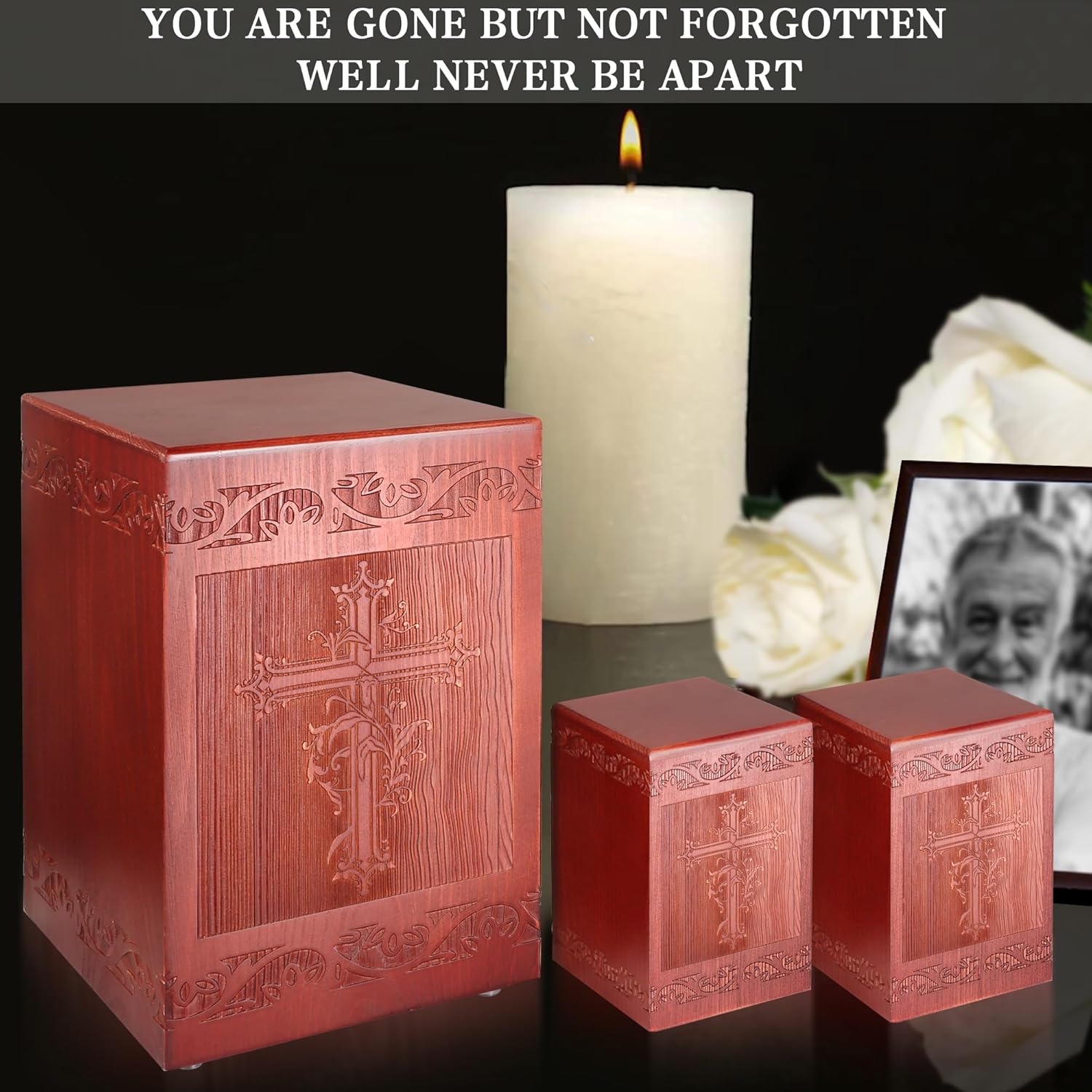Wooden Cremation Urn for Human Ashes Keepsake