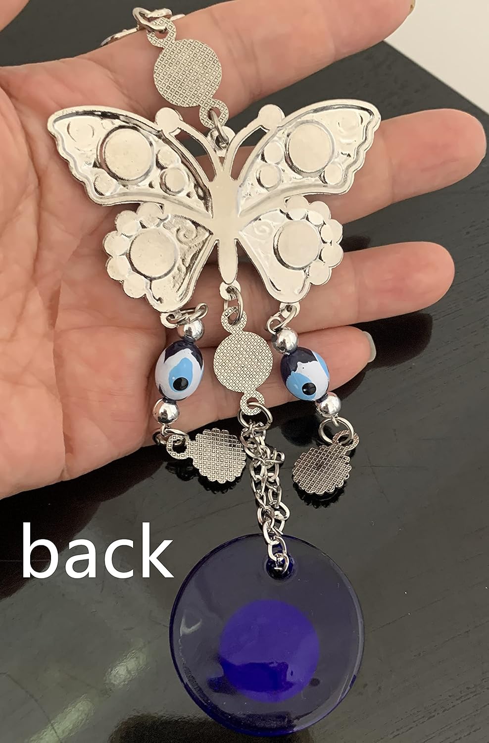 Turkish Blue Evil Eye Butterfly Hanging Ornament -003