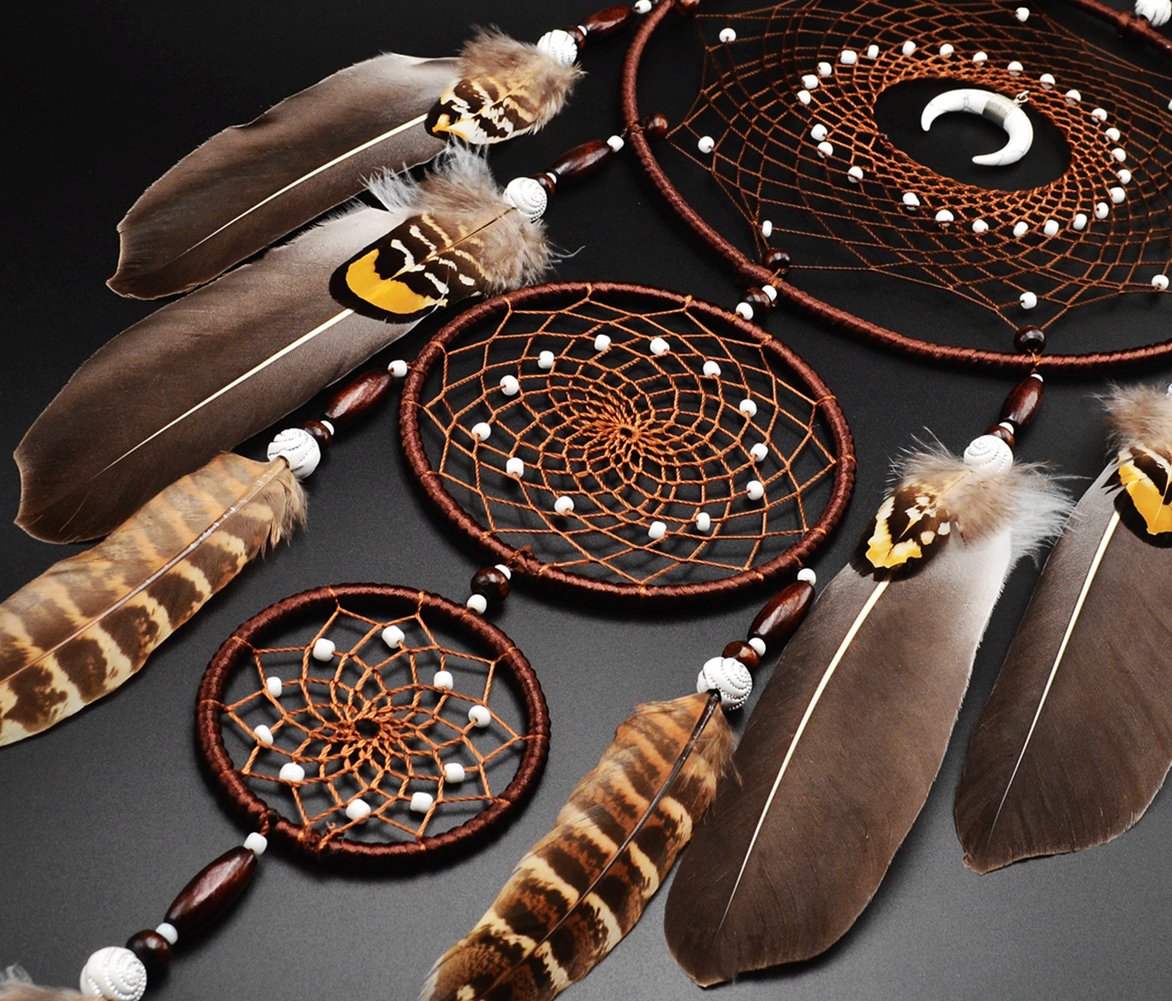 Urdeoms Large Brown Dream Catcher Wall Decor