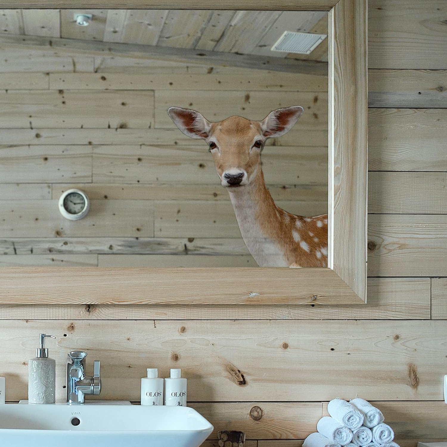 2 Pcs Funny Deer Wall Decal Window Sticker