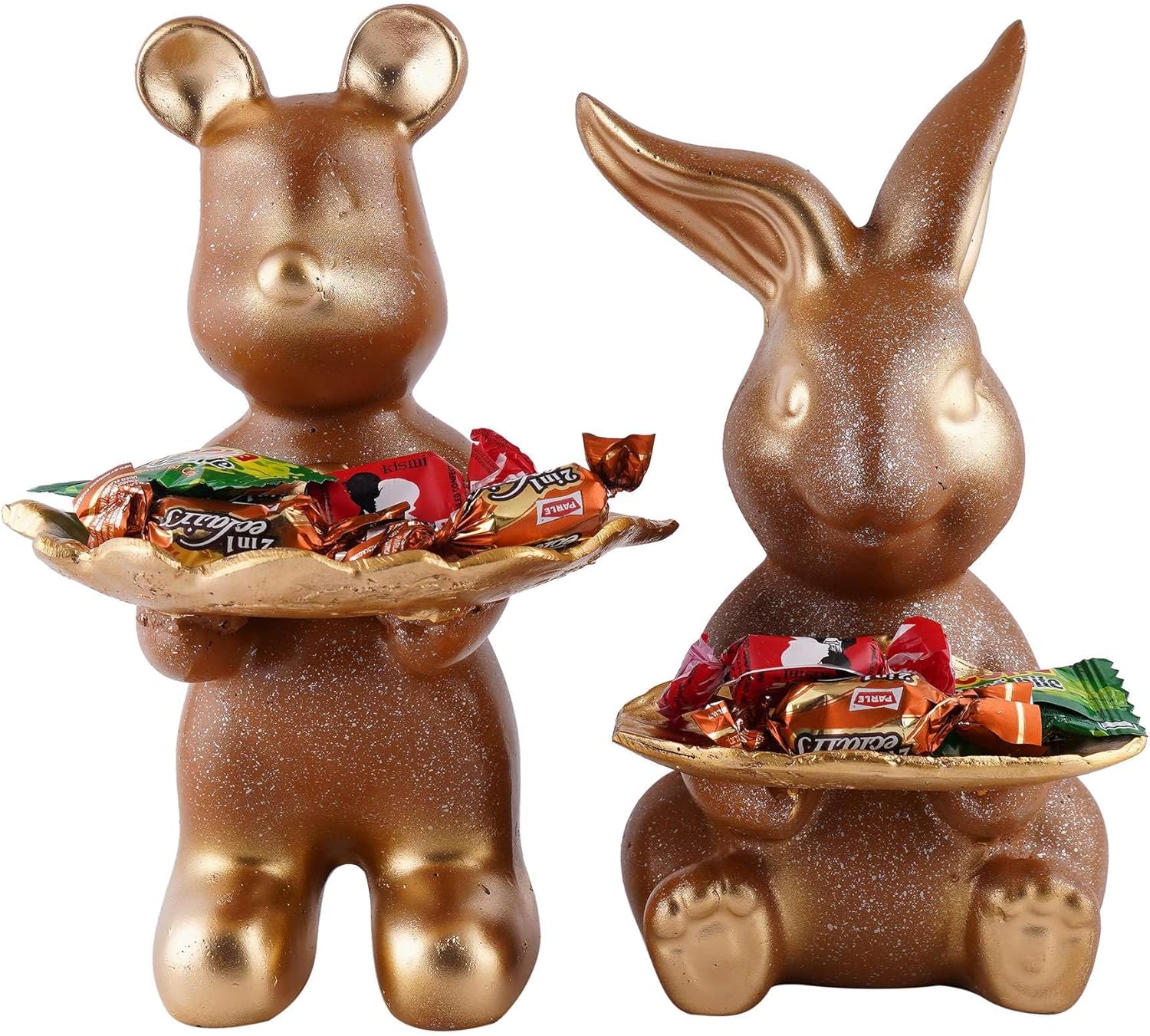 Cool Dog Resin Sculpture Set of Two Table Decor