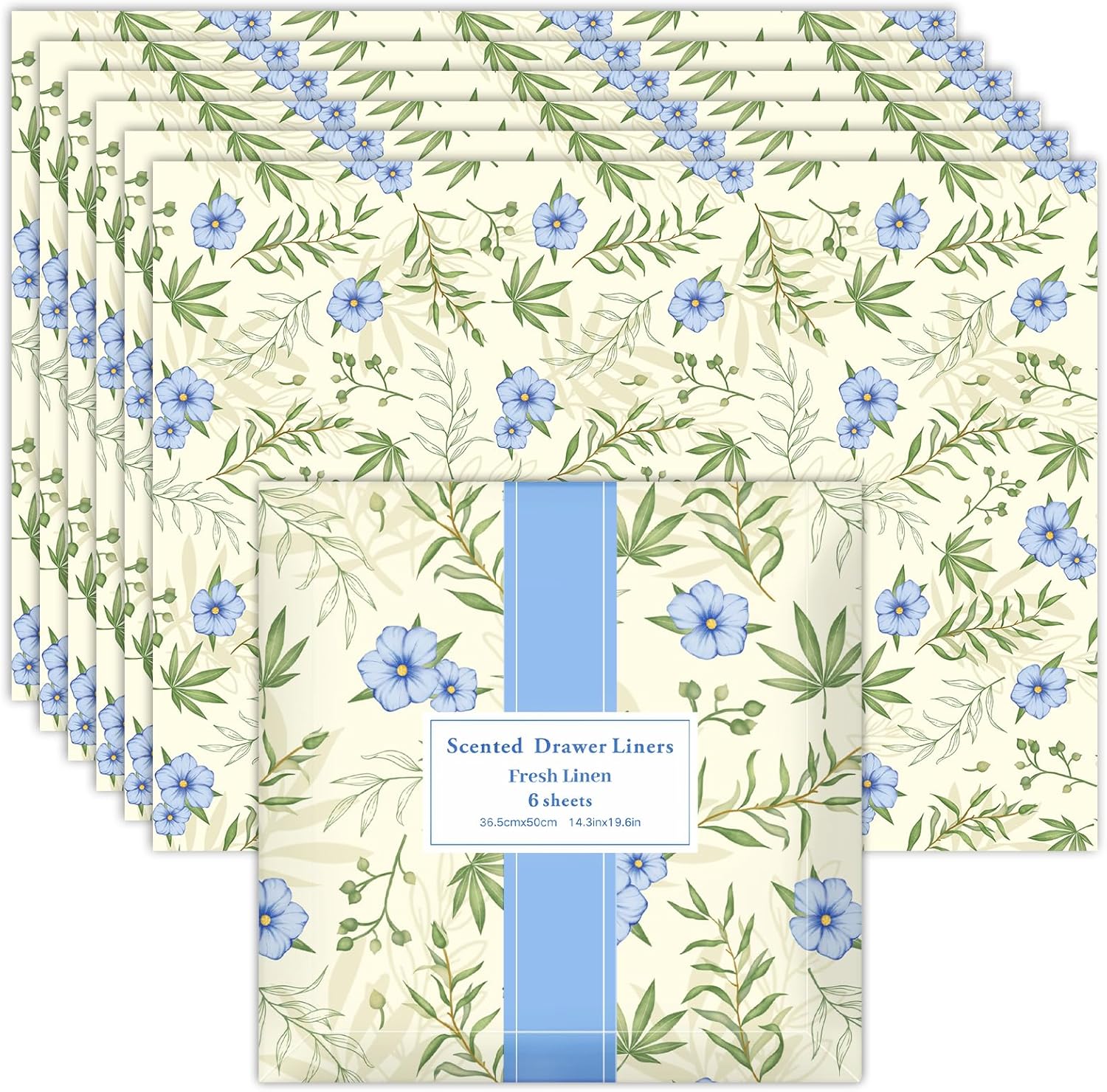 SCENTORINI Scented Drawer Liners 143 x 196 Inch 6 Sheets