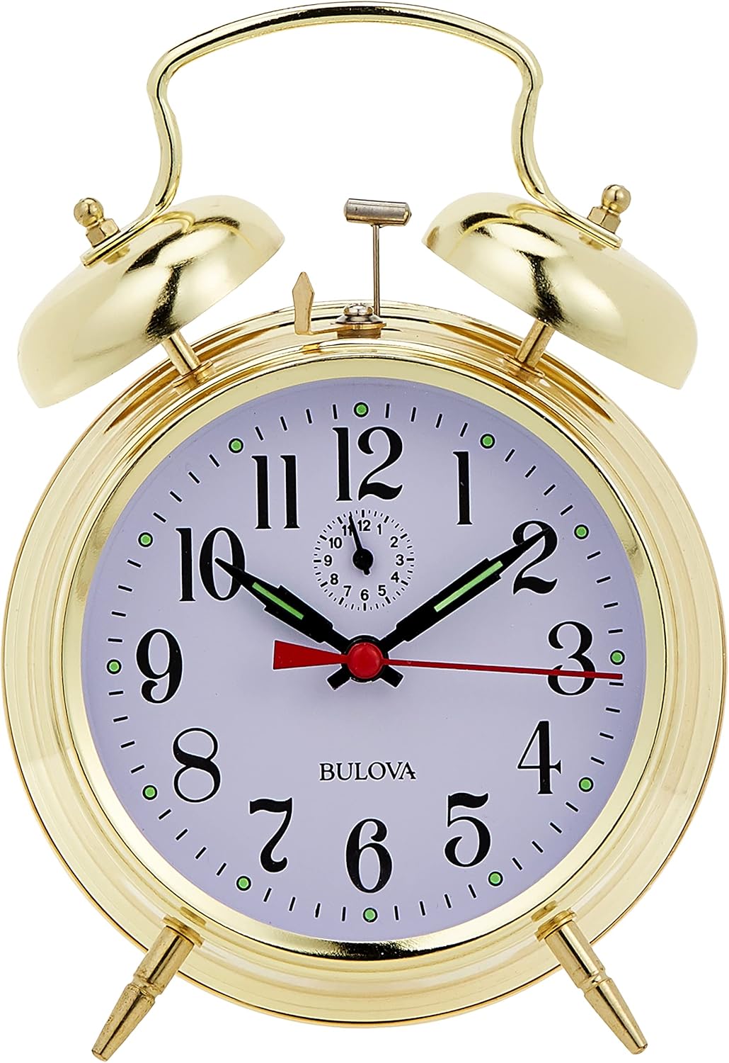 Bulova B8124 Bellman Alarm Clock Gold