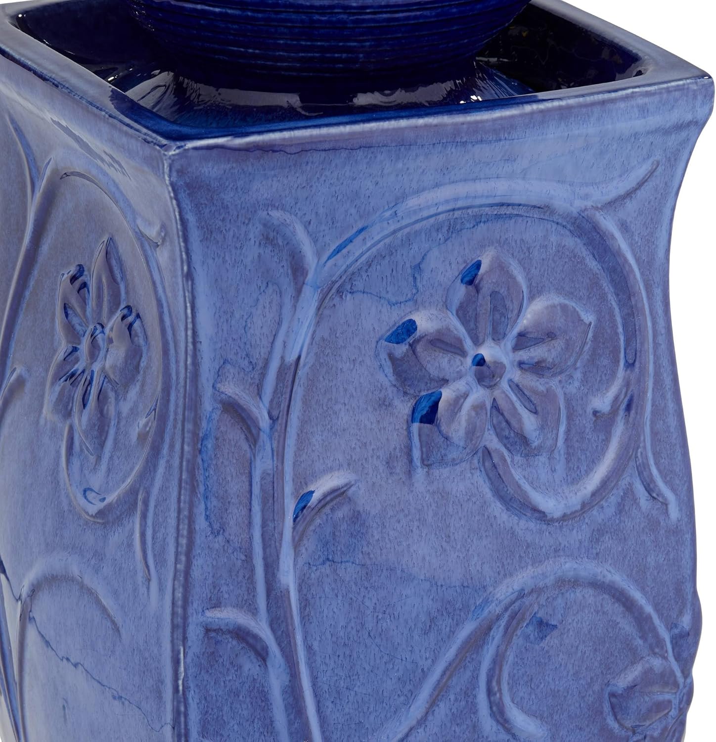 John Timberland Periwinkle Floor Fountain with LED Light
