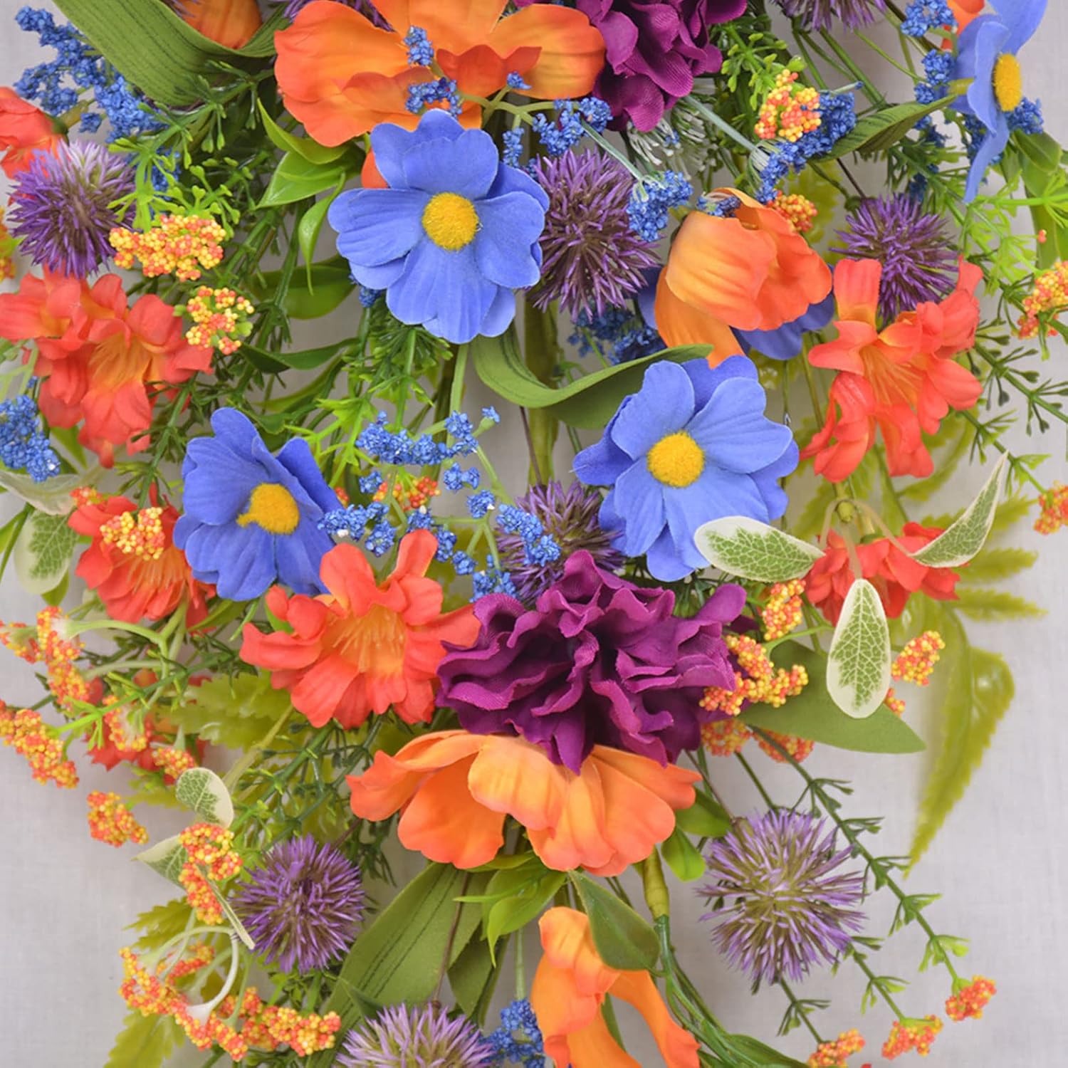 21 Inch Artificial Daisy Teardrop Swag Decor