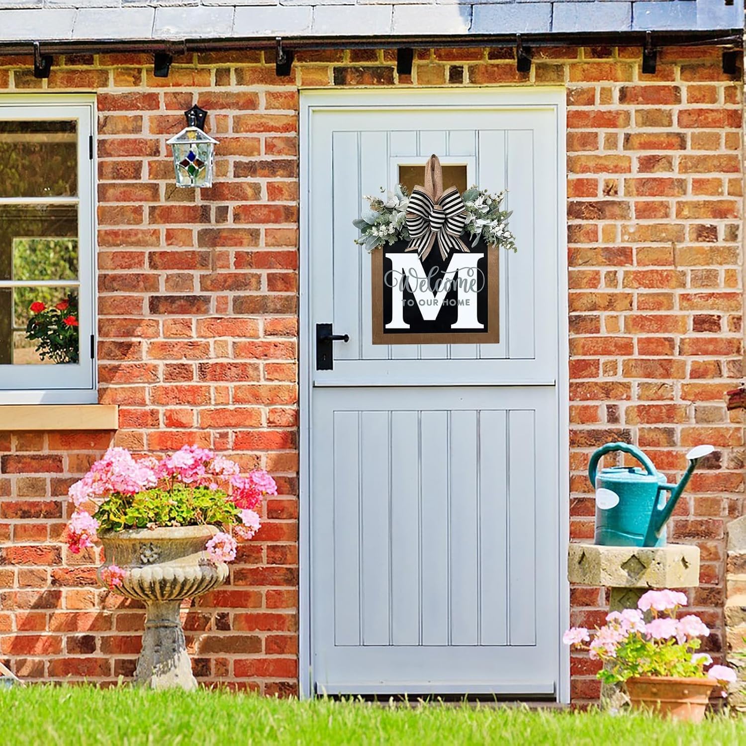 YICORIP Last Name Wreath Front Door Garland