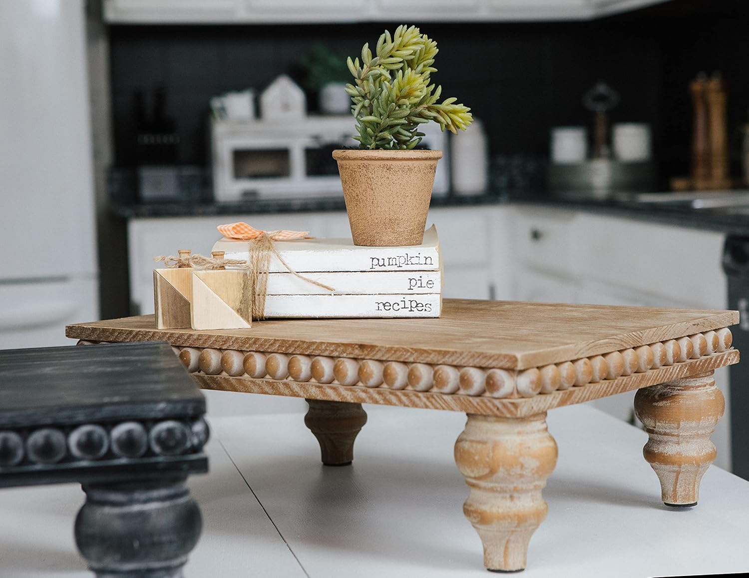 Farmhouse Style Wooden Risers for Decor Large 12x16 Inch