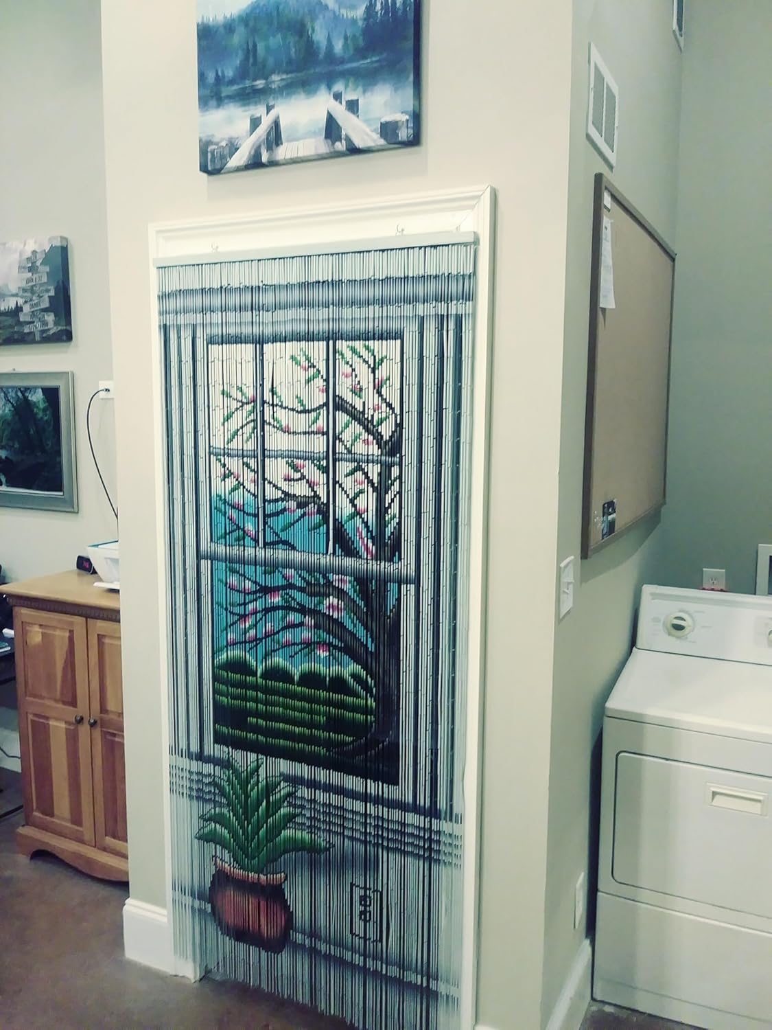 Beaded Curtain Real 125 Strand Bamboo Artwork